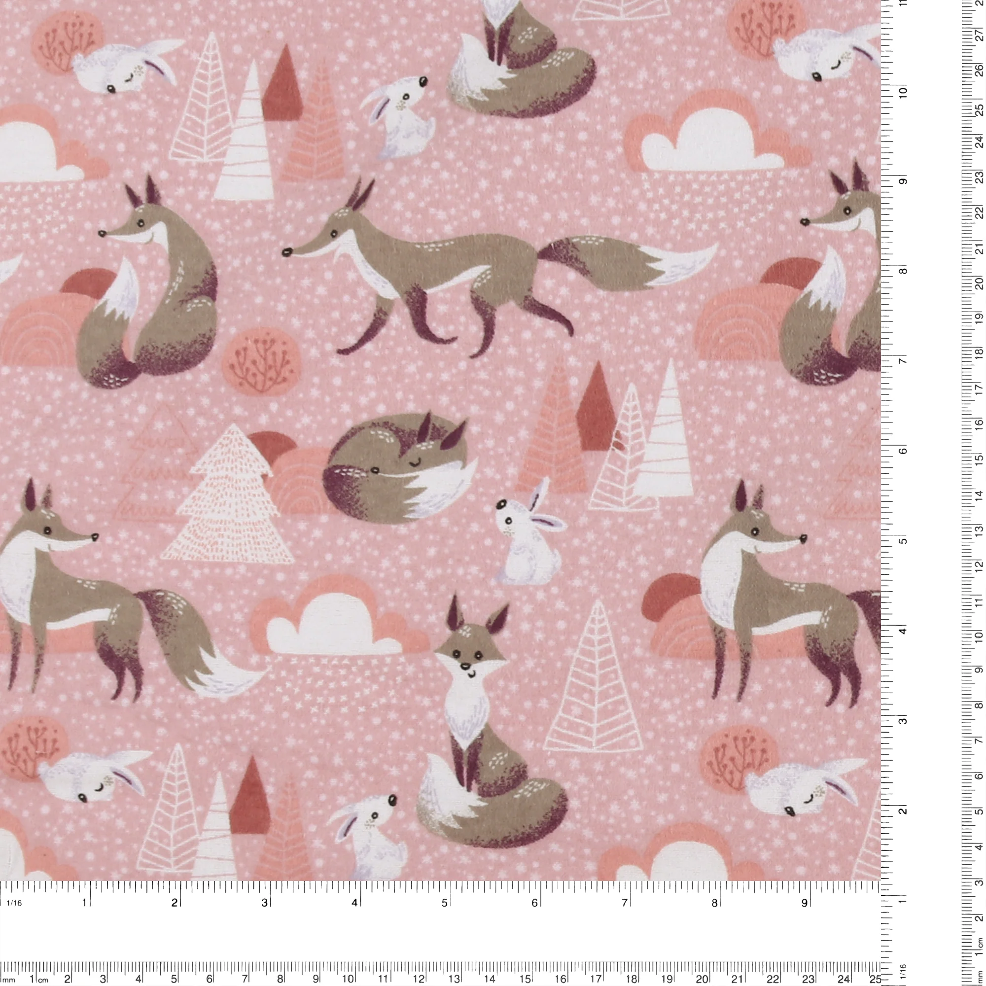 Printed Flannelette - CHARLIE - 130 - Pink - Image 3