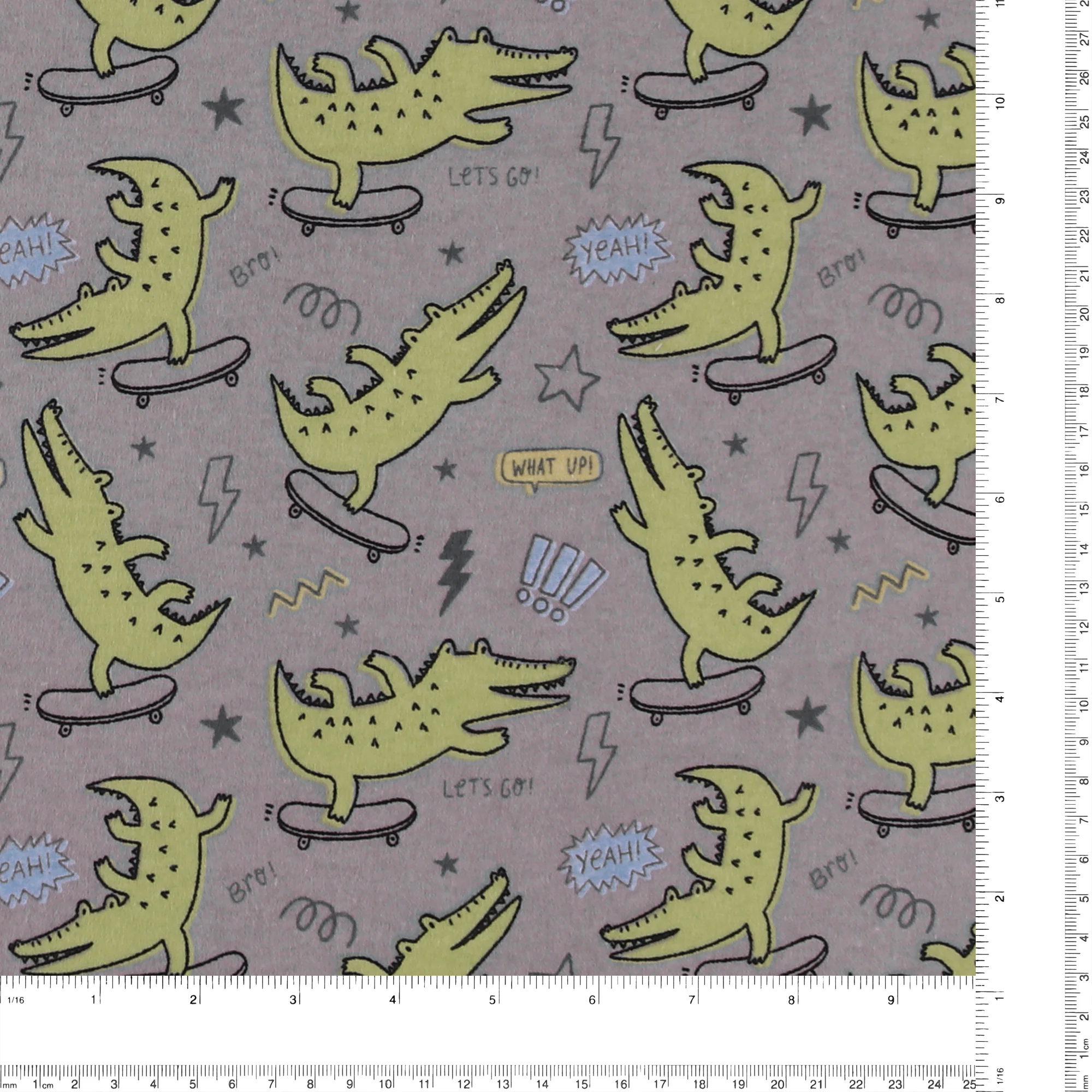 Printed Flannelette - CHARLIE - 133 - Granite - Image 3