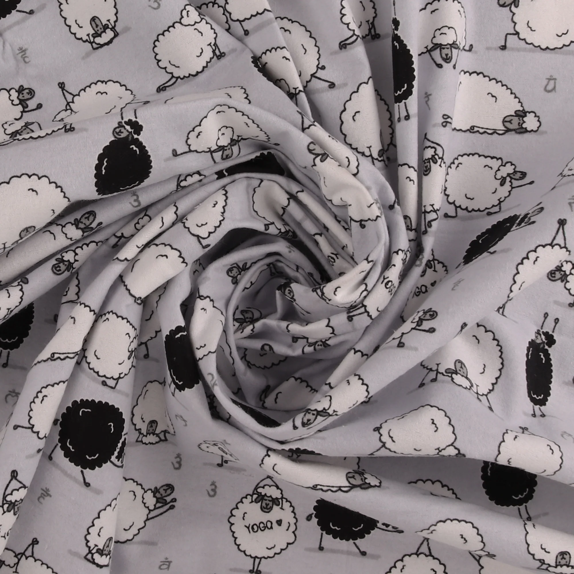 Printed Flannelette - CHARLIE - 135 - Silver - Image 2