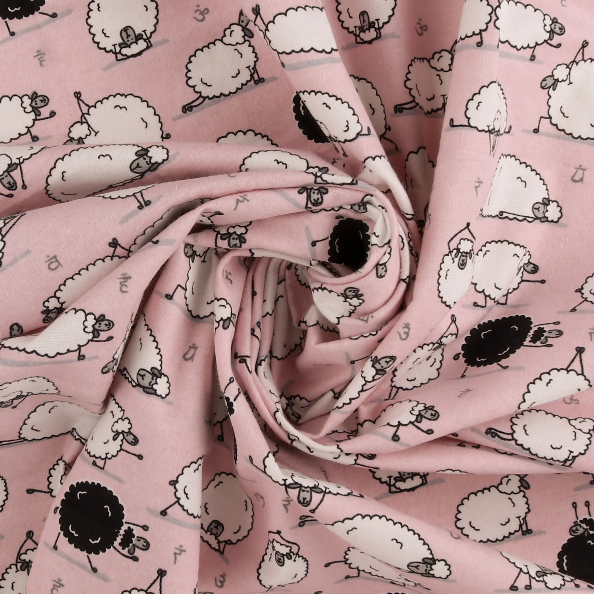 Printed Flannelette - CHARLIE - 136 - Blush - Image 2