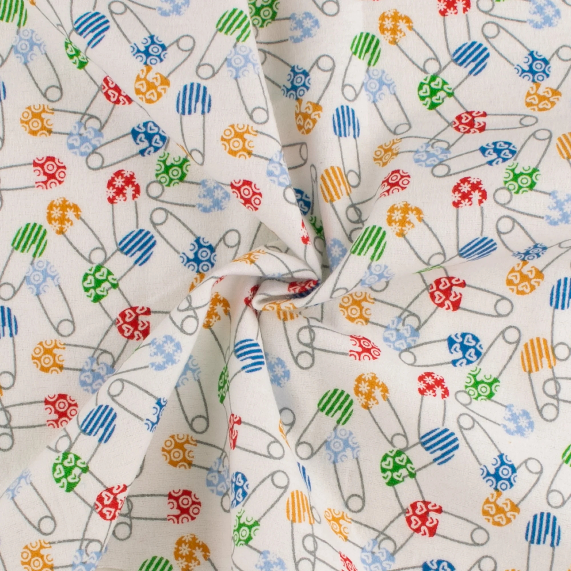 Printed Flannelette - CHARLIE - 137 - White - Image 2