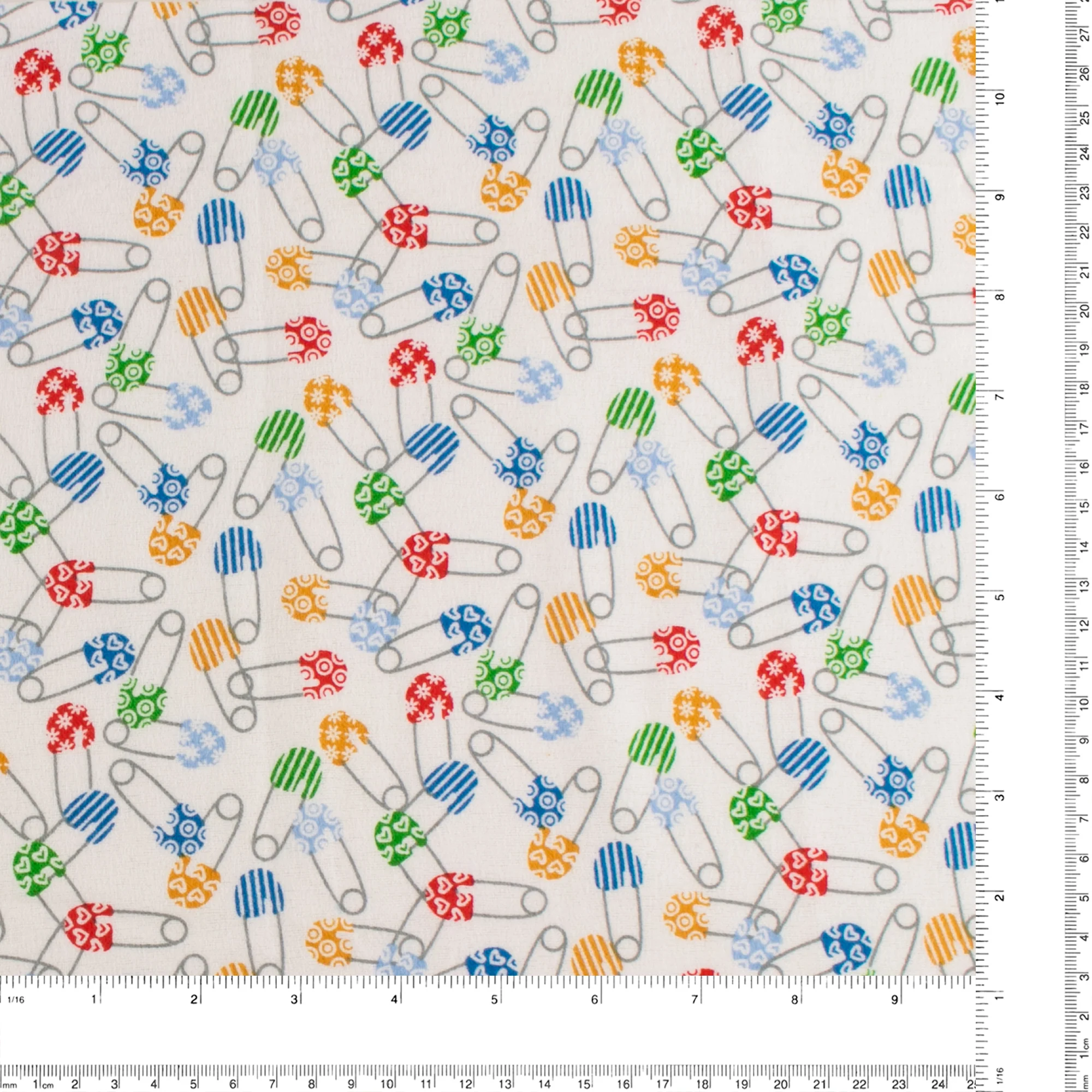 Printed Flannelette - CHARLIE - 137 - White - Image 3