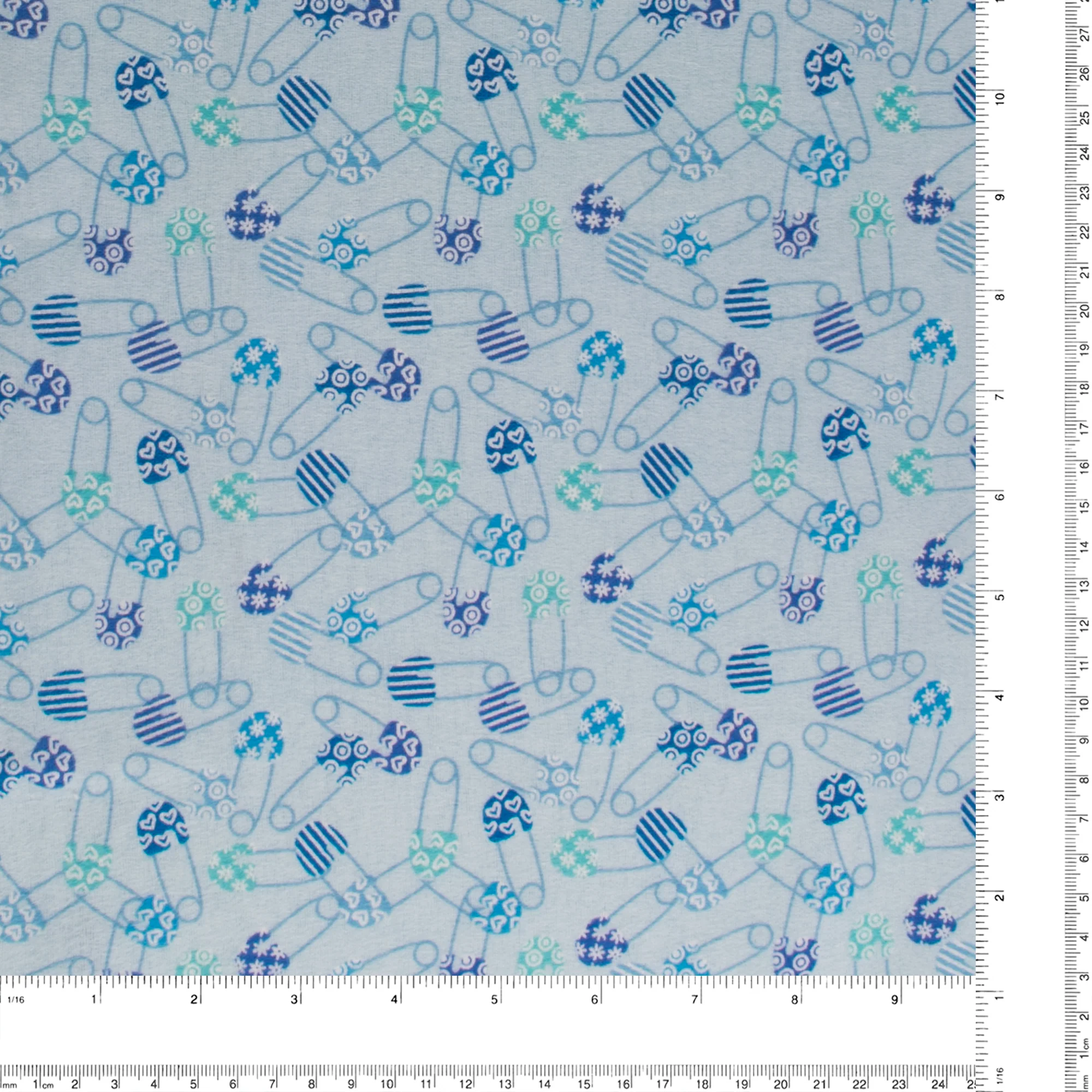 Printed Flannelette - CHARLIE - 138 - Sky - Image 3