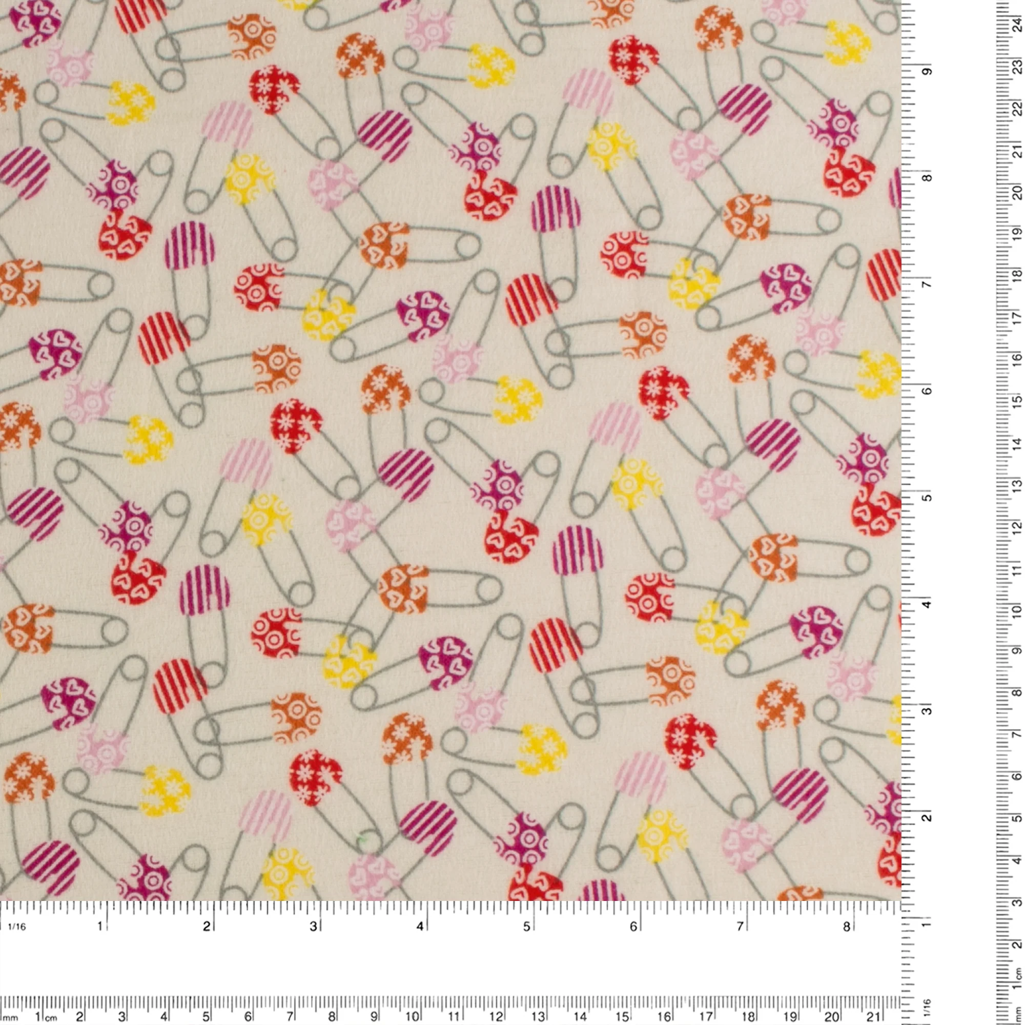 Printed Flannelette - CHARLIE - 139 - Cream - Image 3