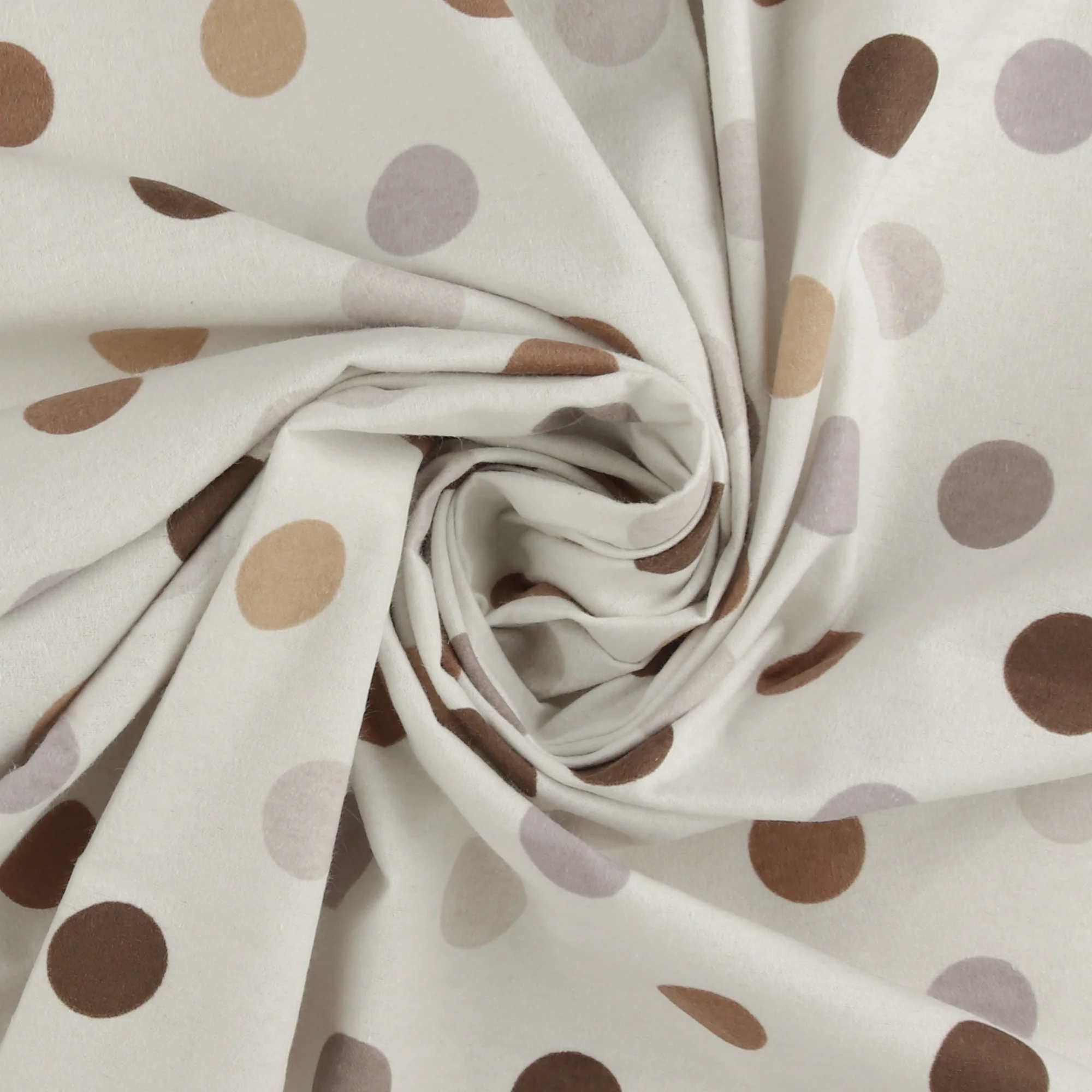Printed Flannelette - CHARLIE - 142 - Natural - Image 2