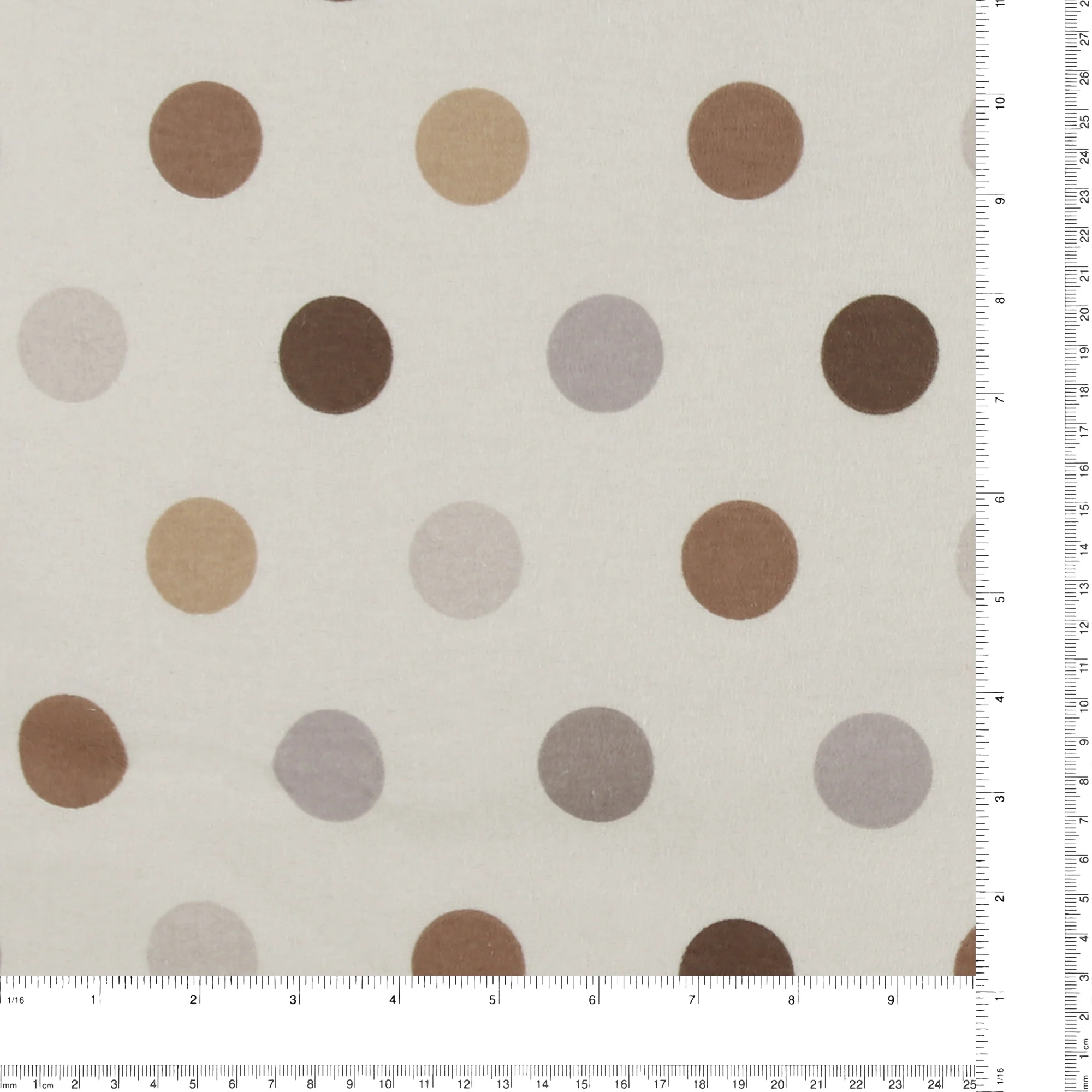 Printed Flannelette - CHARLIE - 142 - Natural - Image 3