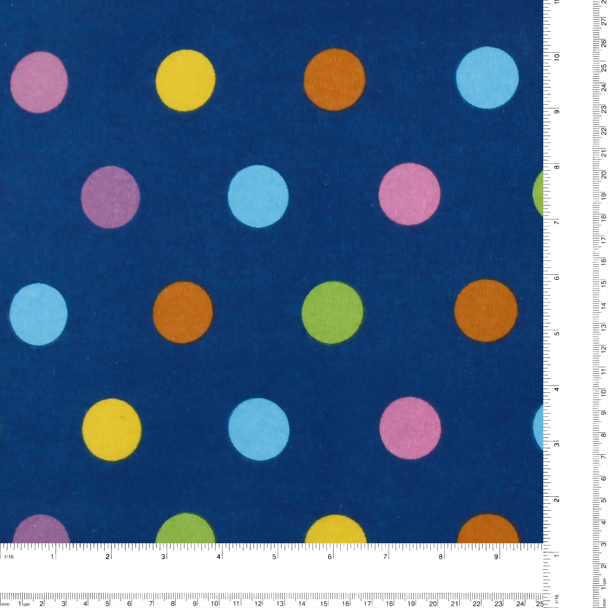Printed Flannelette - CHARLIE - 143 - Royal - Image 3