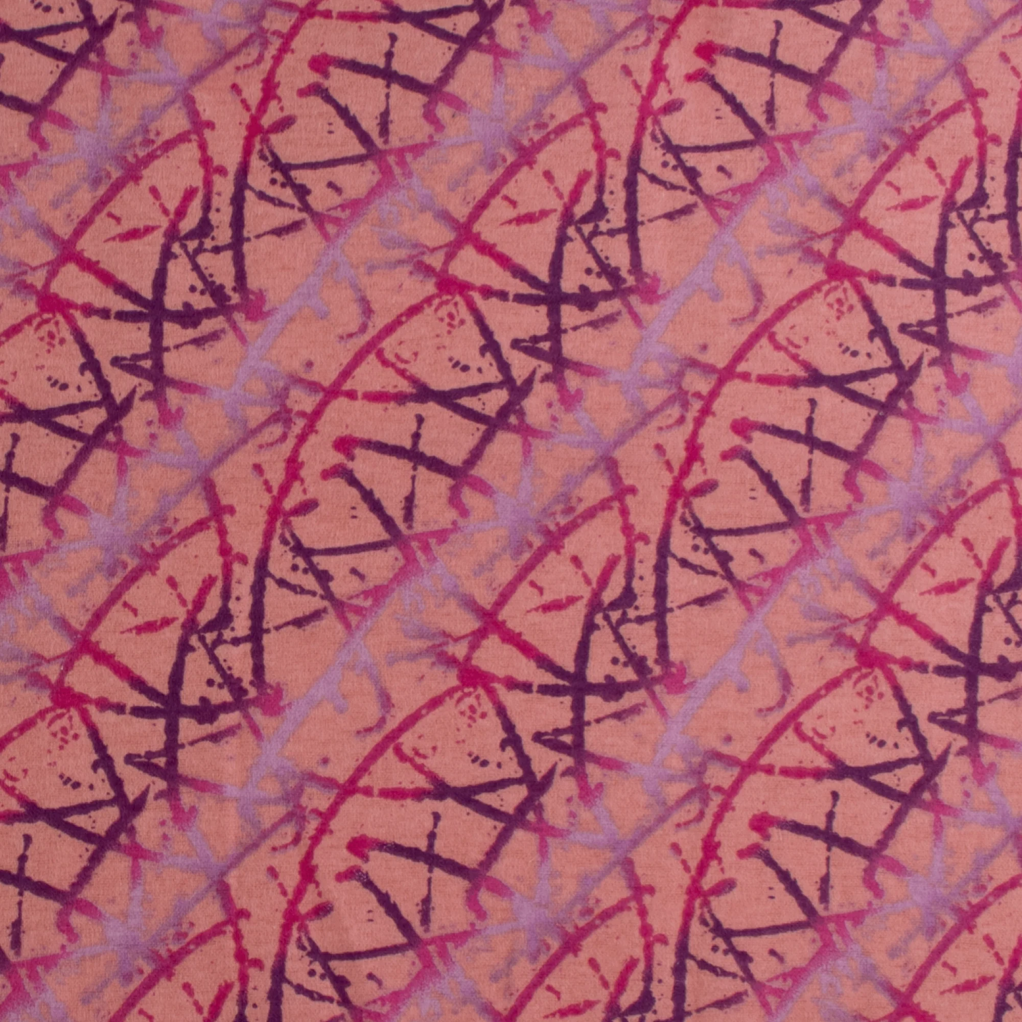 Printed Flannelette - CHARLIE - 146 - Pink