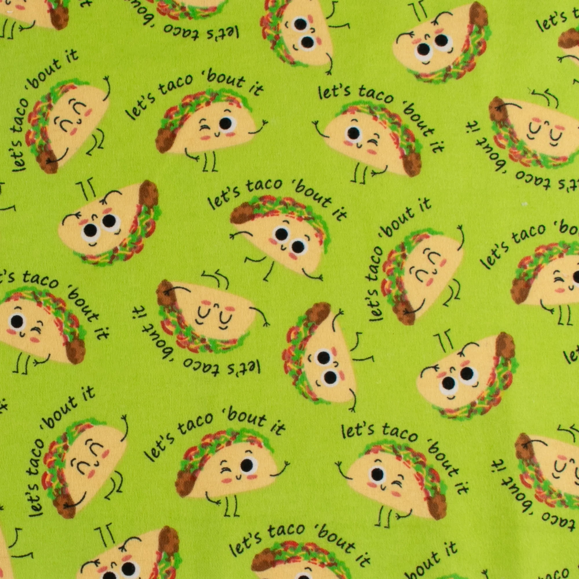 Printed Flannelette - CHARLIE - 150 - Lime