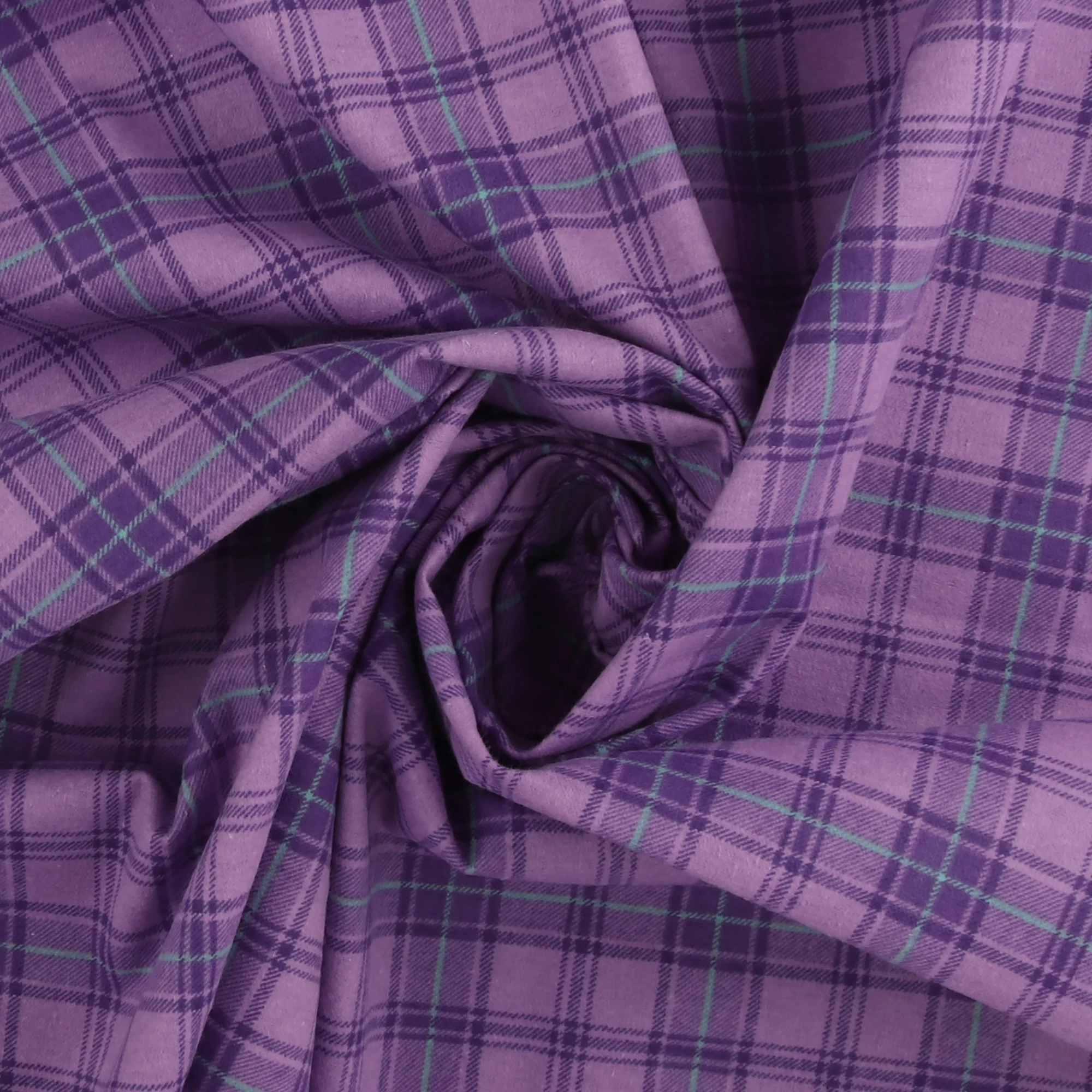 Printed Flannelette - CHARLIE - 151 - Purple - Image 2