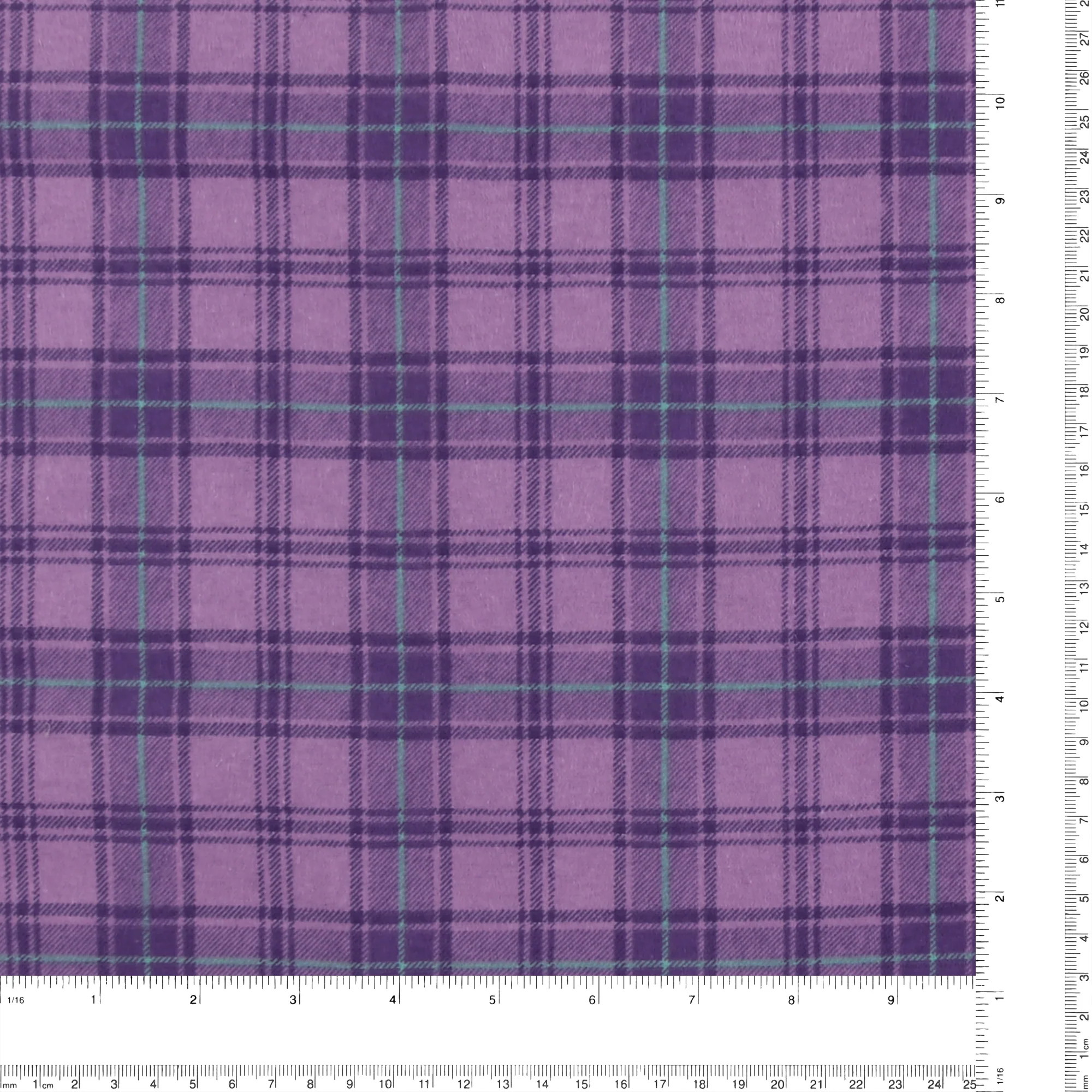 Printed Flannelette - CHARLIE - 151 - Purple - Image 3