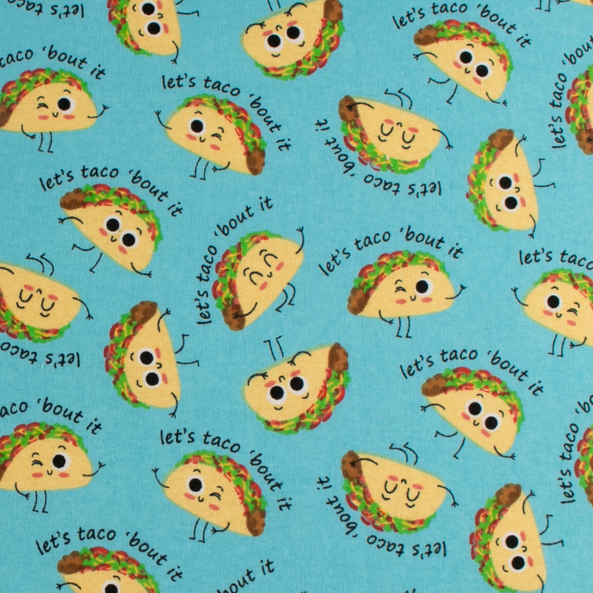 Printed Flannelette - CHARLIE - 151 - Turquoise