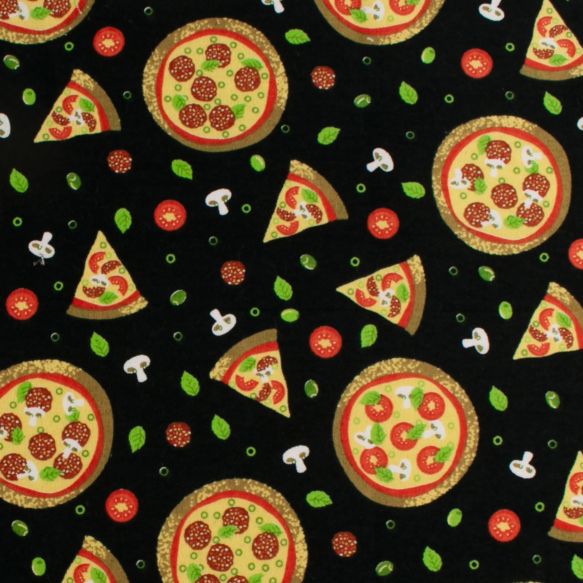 Printed Flannelette - CHARLIE - 152 - Black