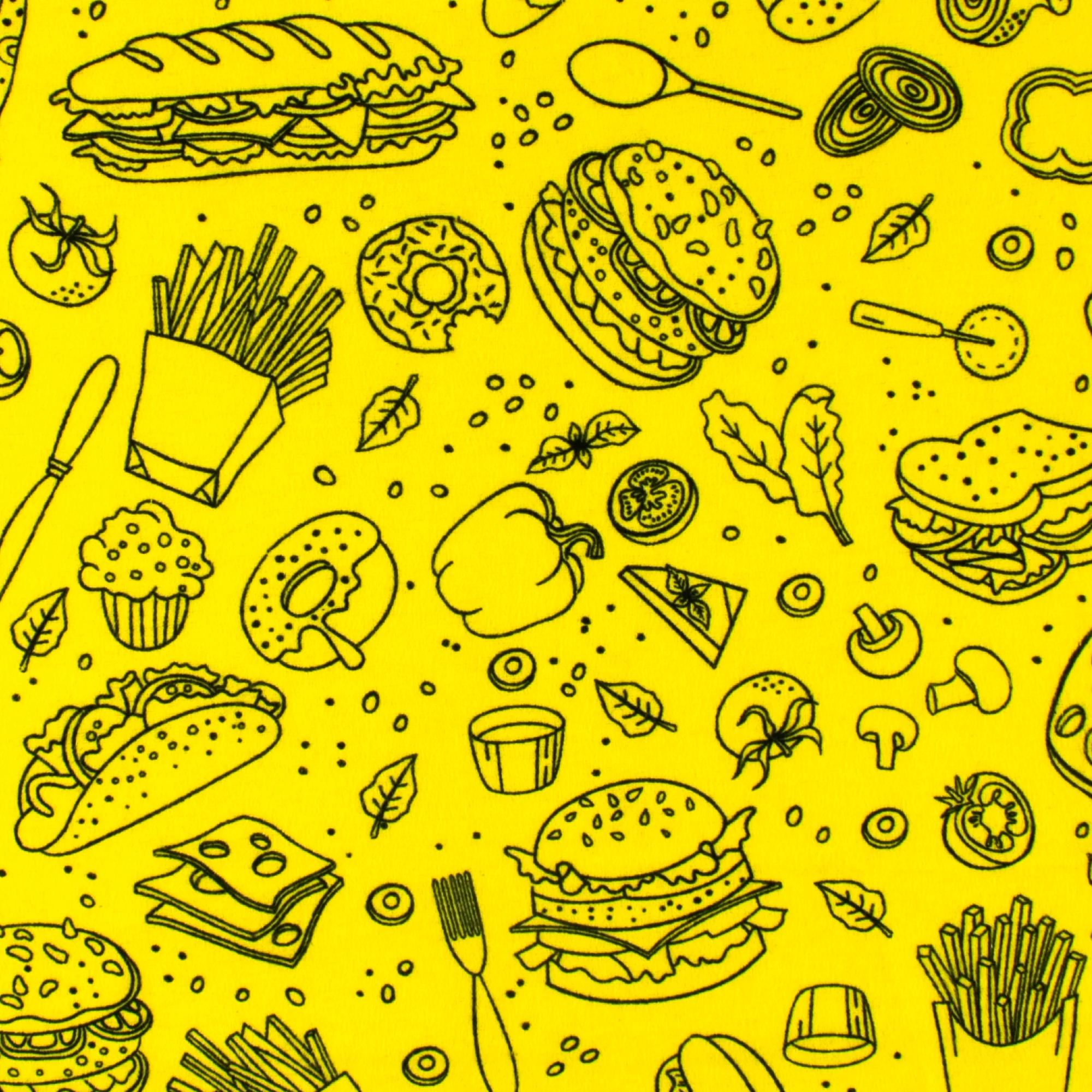 Printed Flannelette - CHARLIE - 157 - Yellow
