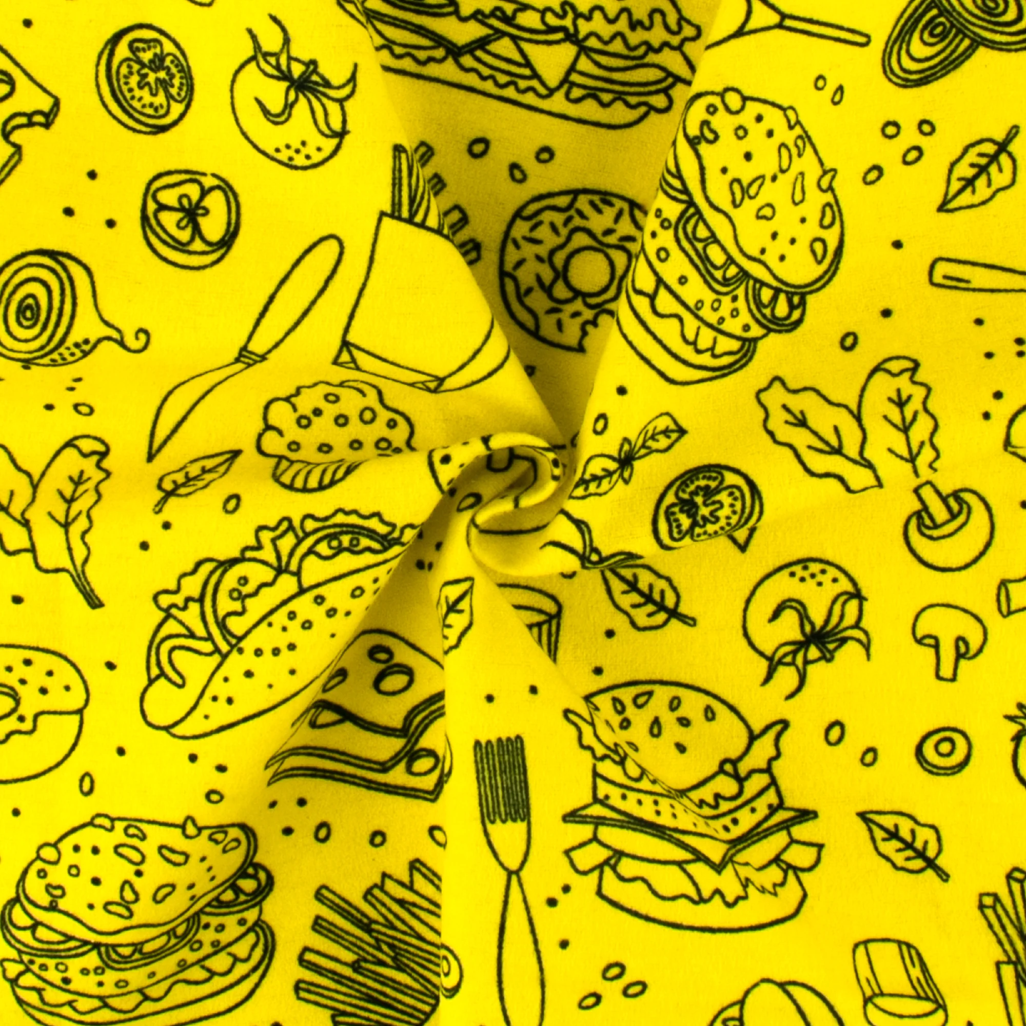 Printed Flannelette - CHARLIE - 157 - Yellow - Image 2