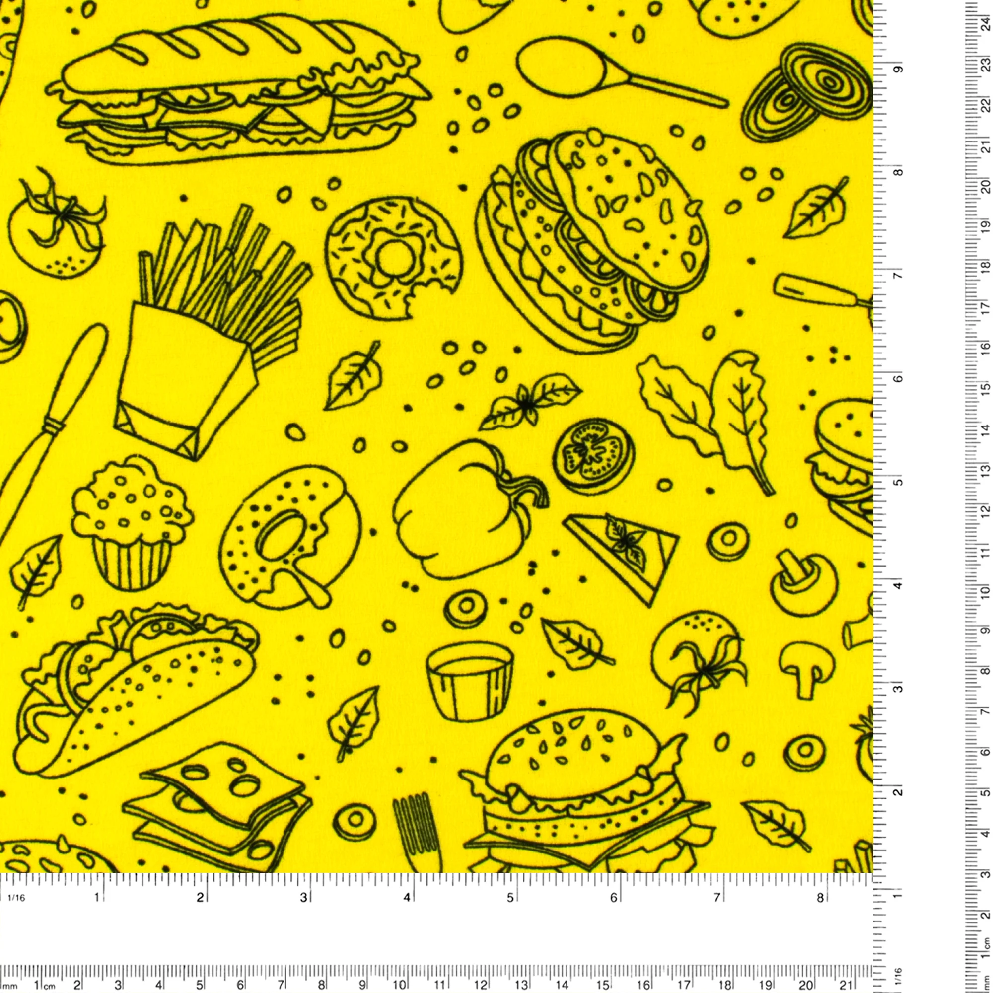 Printed Flannelette - CHARLIE - 157 - Yellow - Image 3