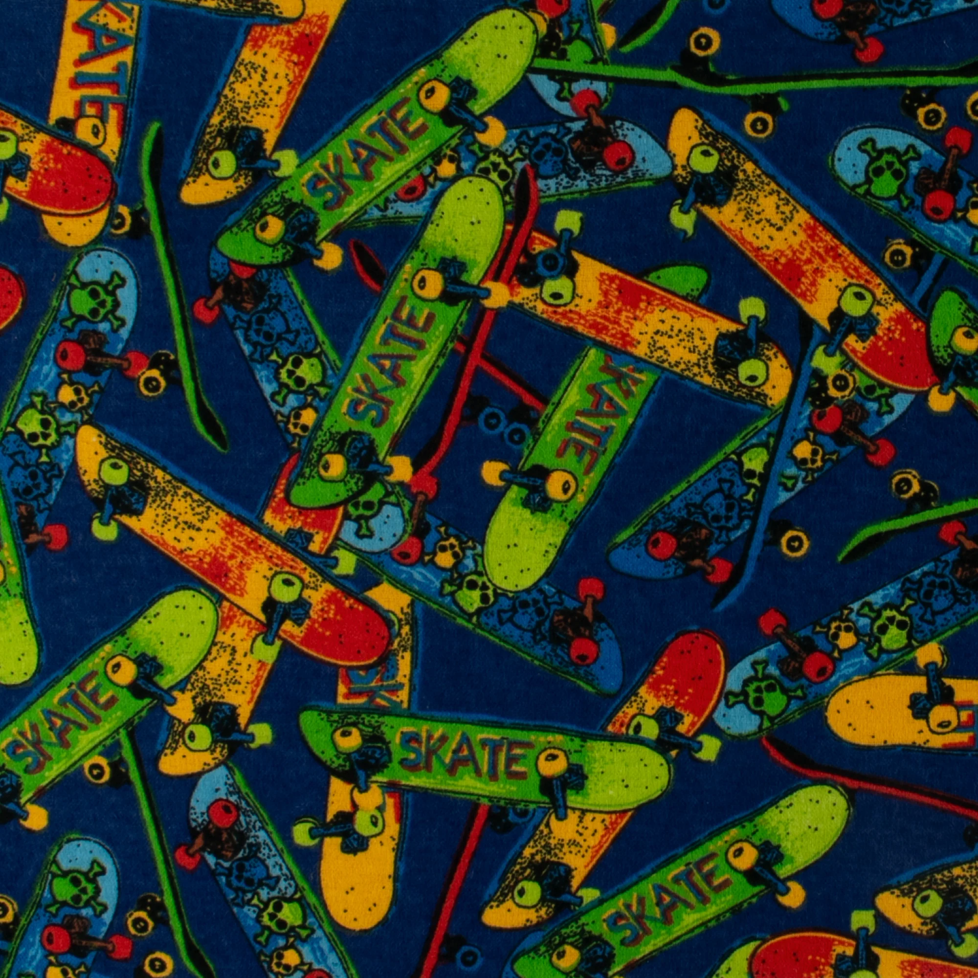 Printed Flannelette - CHARLIE - 159 - Navy