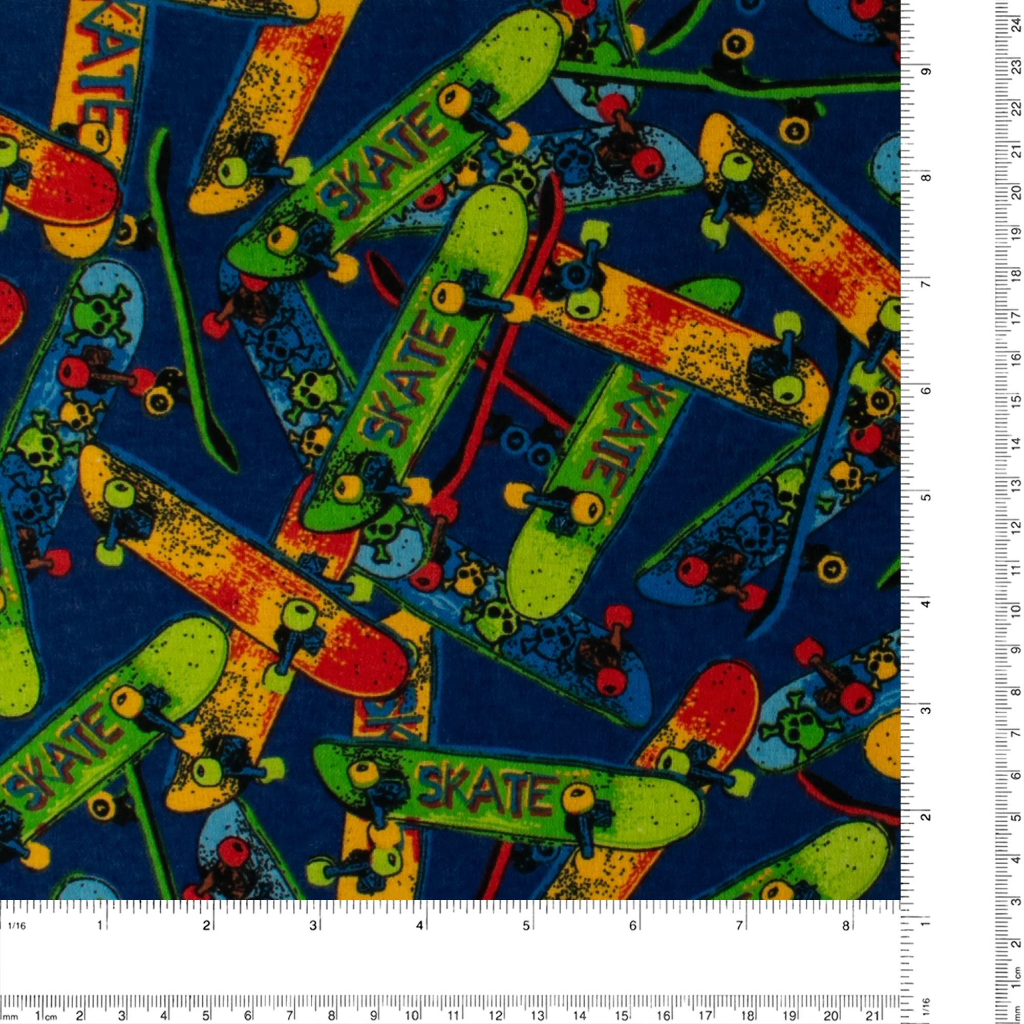 Printed Flannelette - CHARLIE - 159 - Navy - Image 3