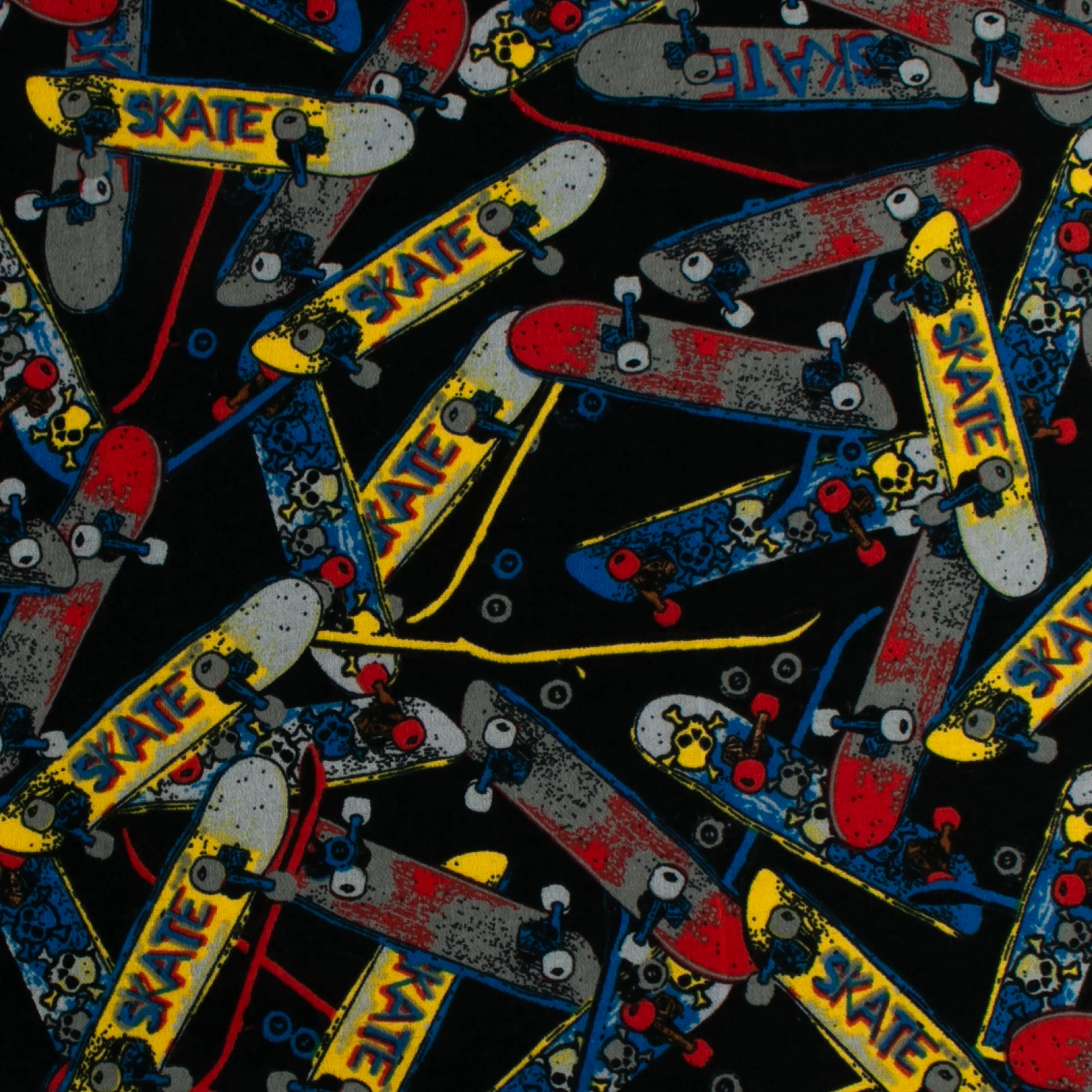 Printed Flannelette - CHARLIE - 160 - Black