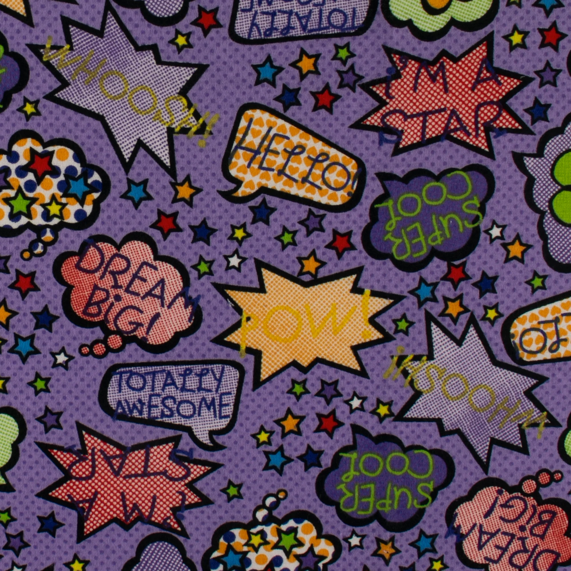 Printed Flannelette - CHARLIE - 162 - Purple