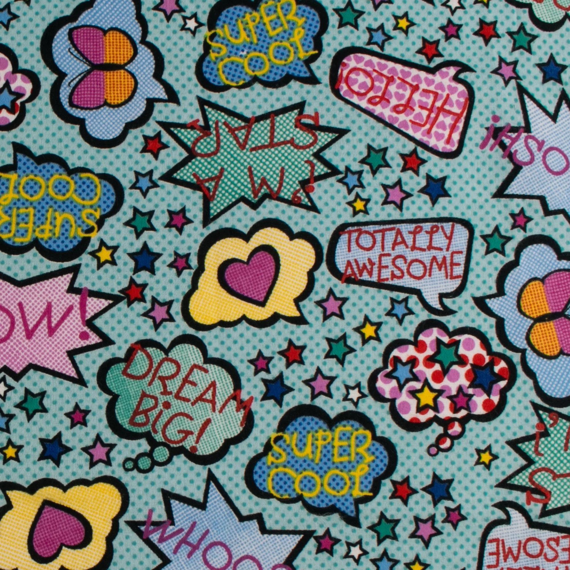 Printed Flannelette - CHARLIE - 163 - Aqua