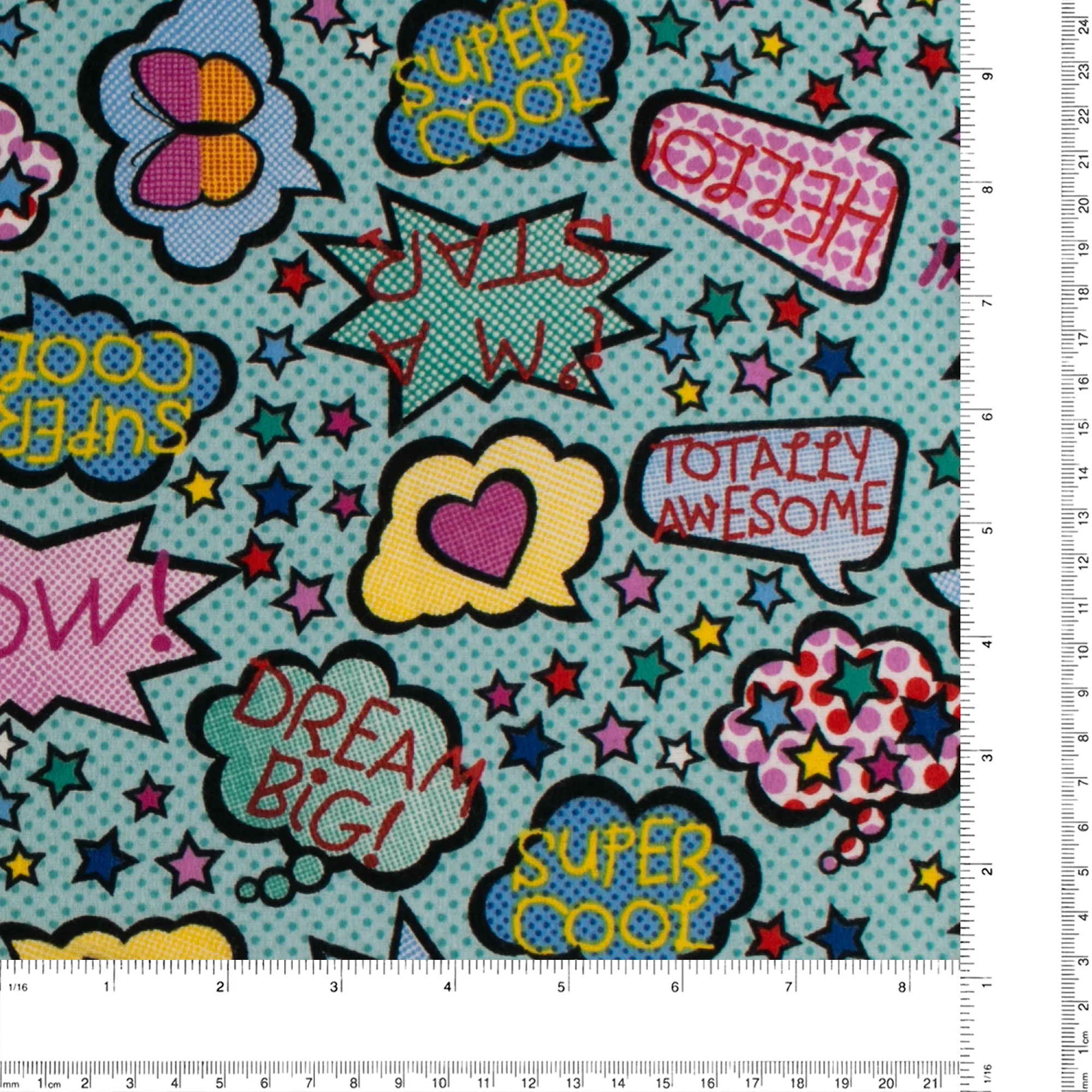 Printed Flannelette - CHARLIE - 163 - Aqua - Image 3