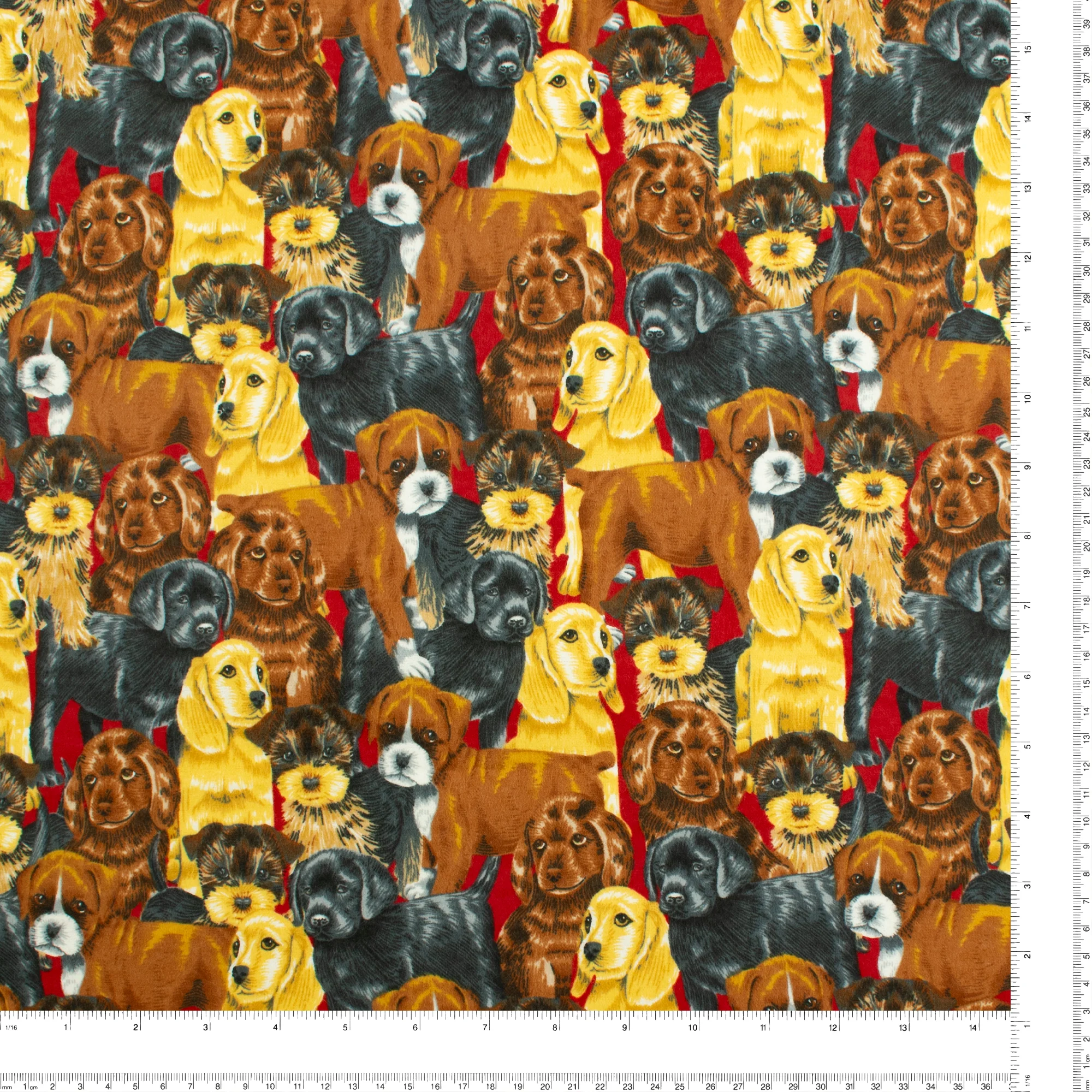 Printed Flannelette - CHARLIE - 184 - Red - Image 3