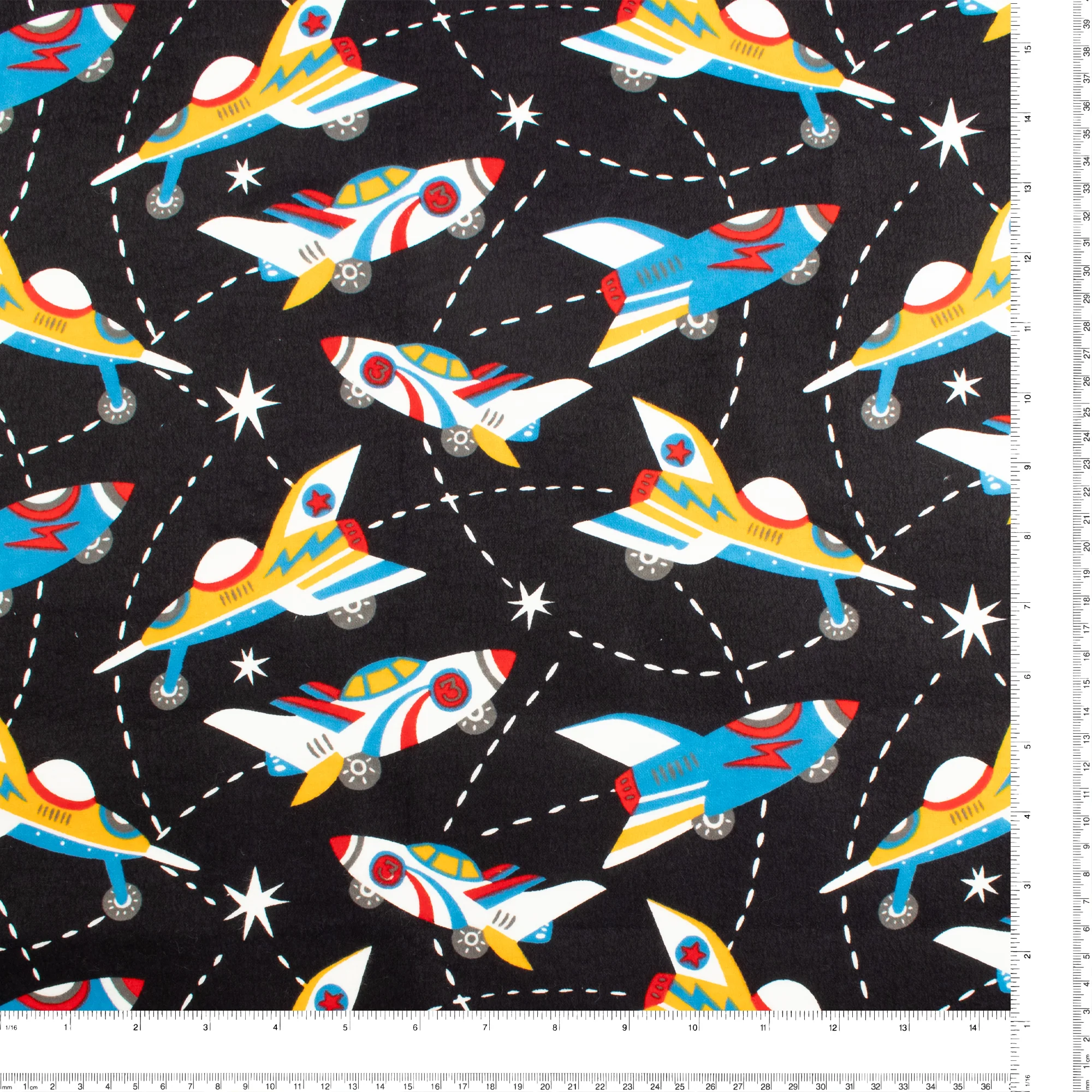 Printed Flannelette - CHARLIE - 185 - Black - Image 3