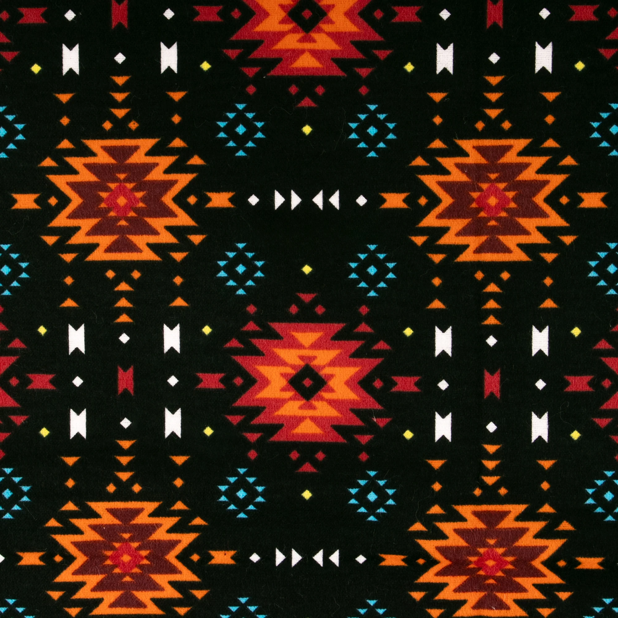 Printed Flannelette - CHARLIE - Navajo box - Black