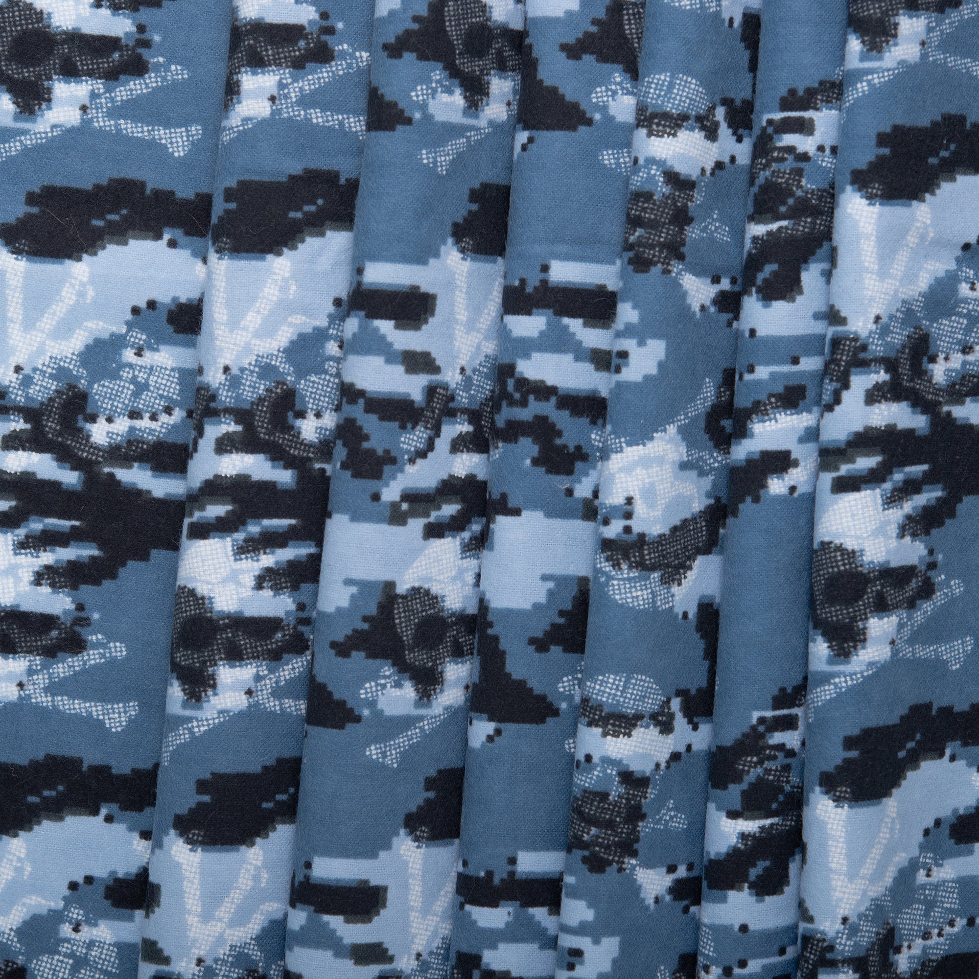 Printed Flannelette - CHARLIE - Skulls - Blue - Image 4