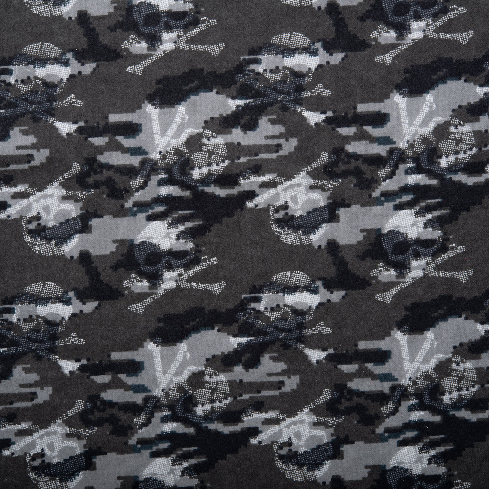 Printed Flannelette - CHARLIE - Skulls - Charcoal