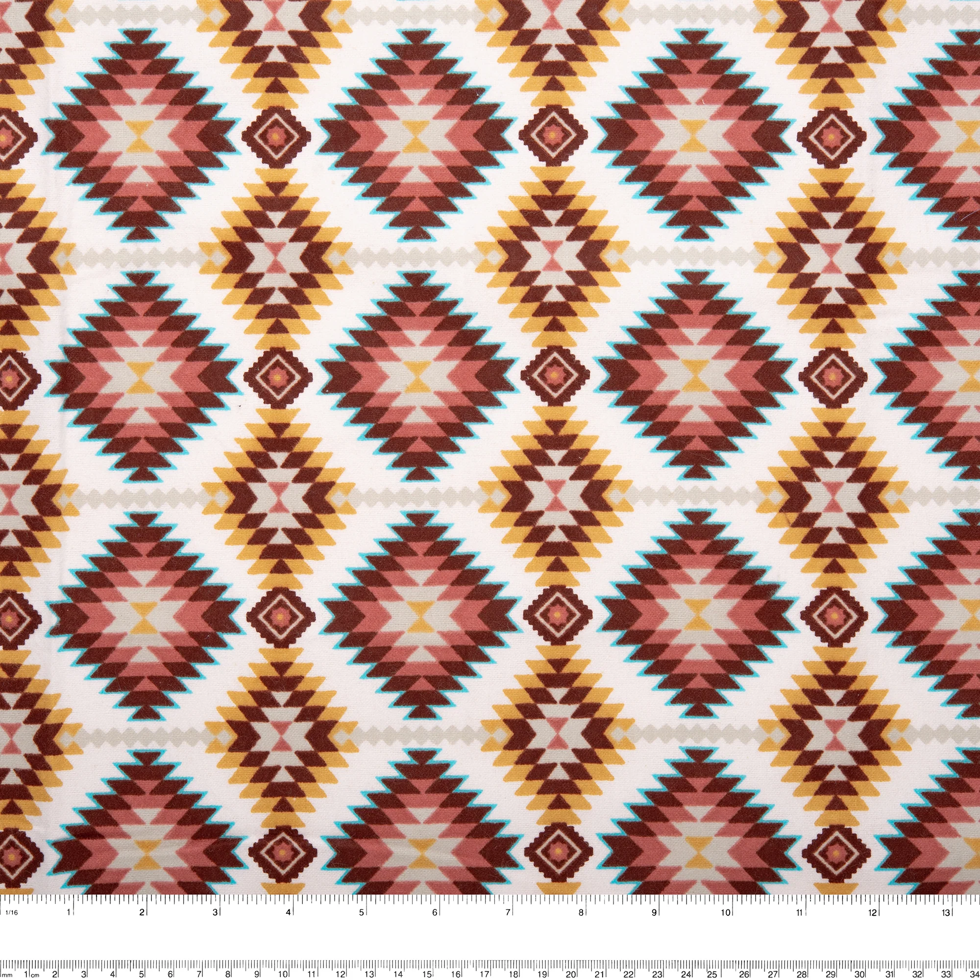 Printed Flannelette - CHARLIE - Wabasca - White - Image 3
