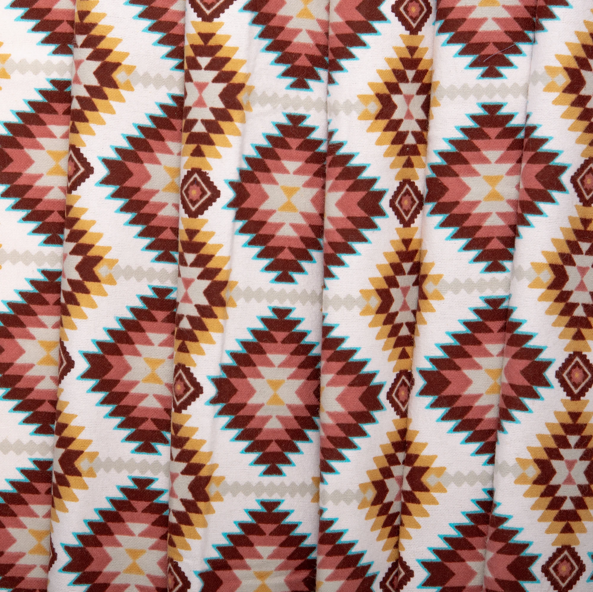 Printed Flannelette - CHARLIE - Wabasca - White - Image 4