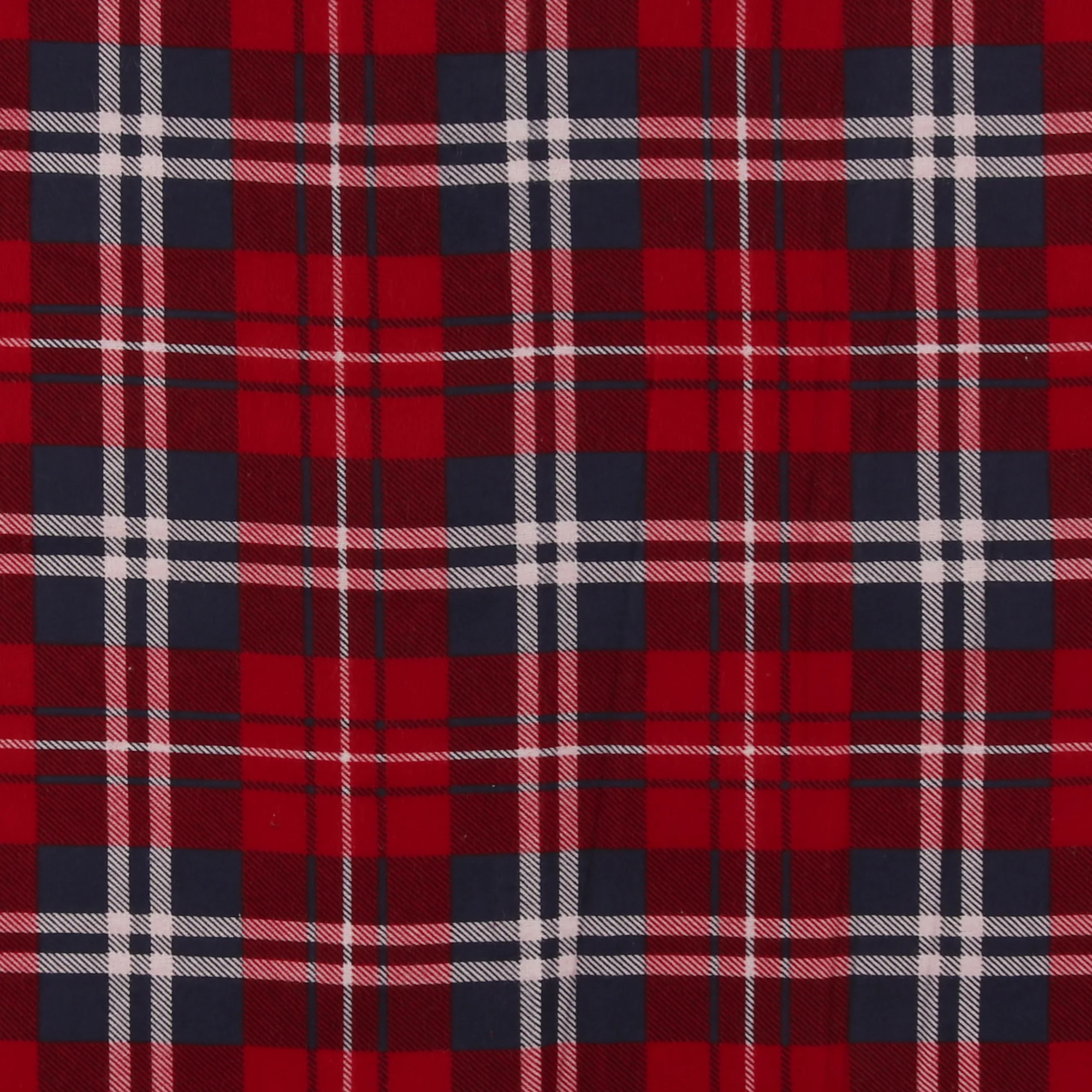 Printed Flannelette - CHELSEA - 003 - Red & Navy