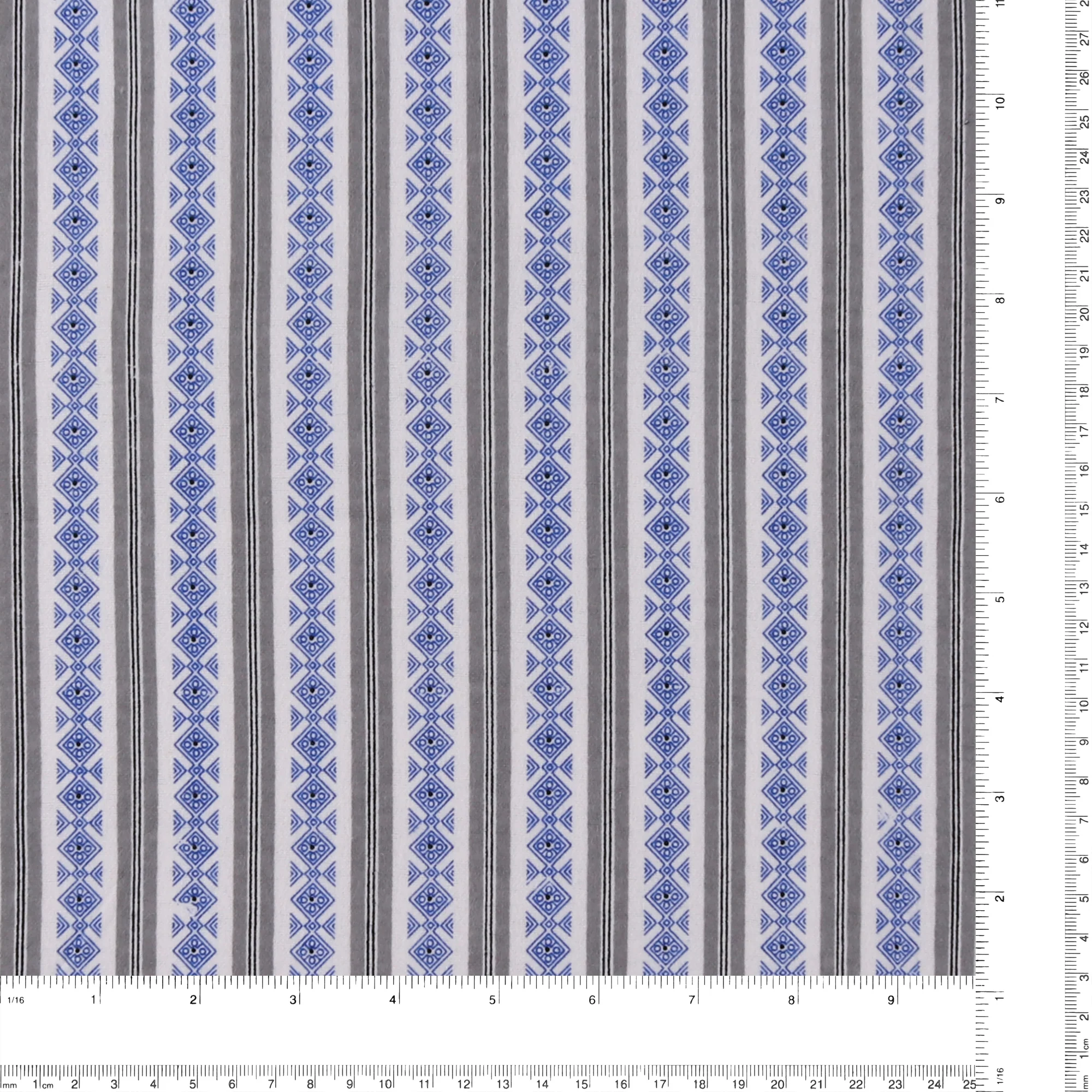 Printed Flannelette - CHELSEA - 004 - Grey & Blue - Image 3