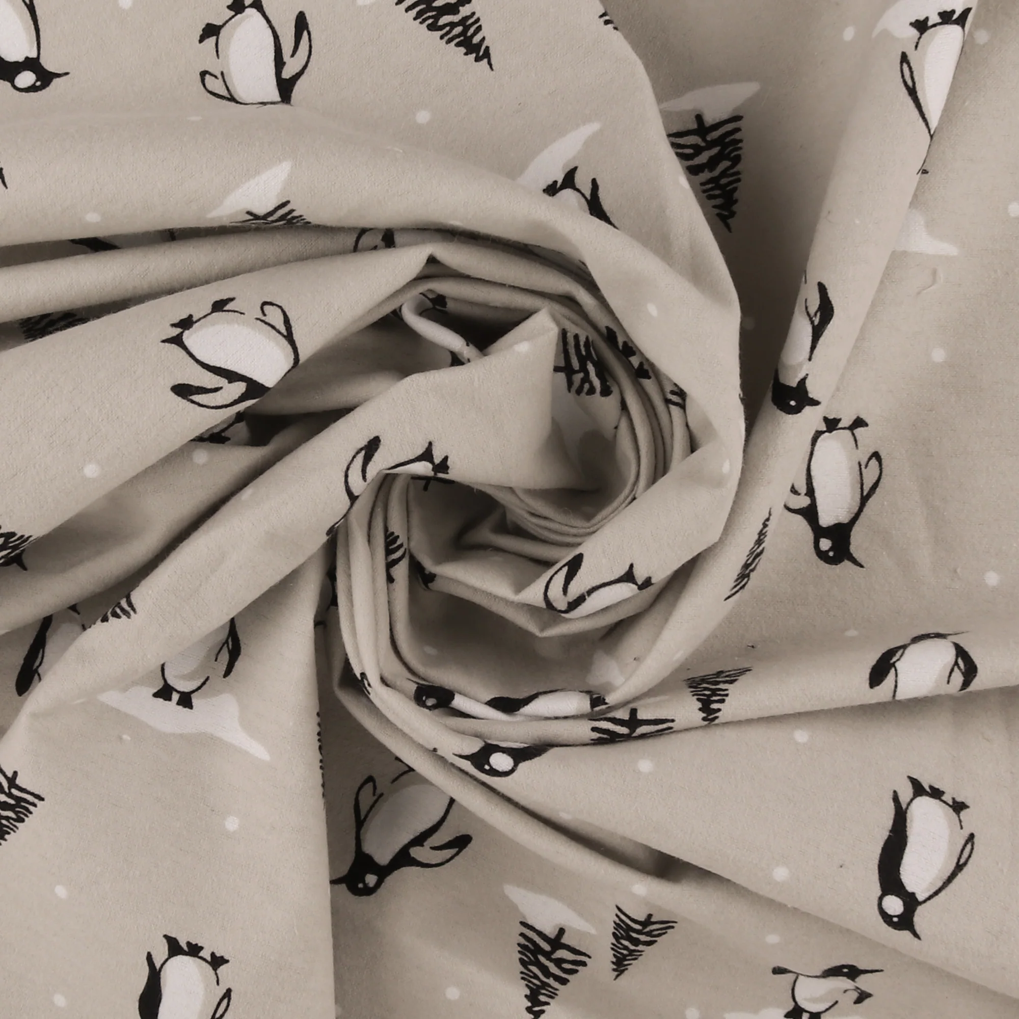 Printed Flannelette - CHELSEA - 008 - Light Grey - Image 2