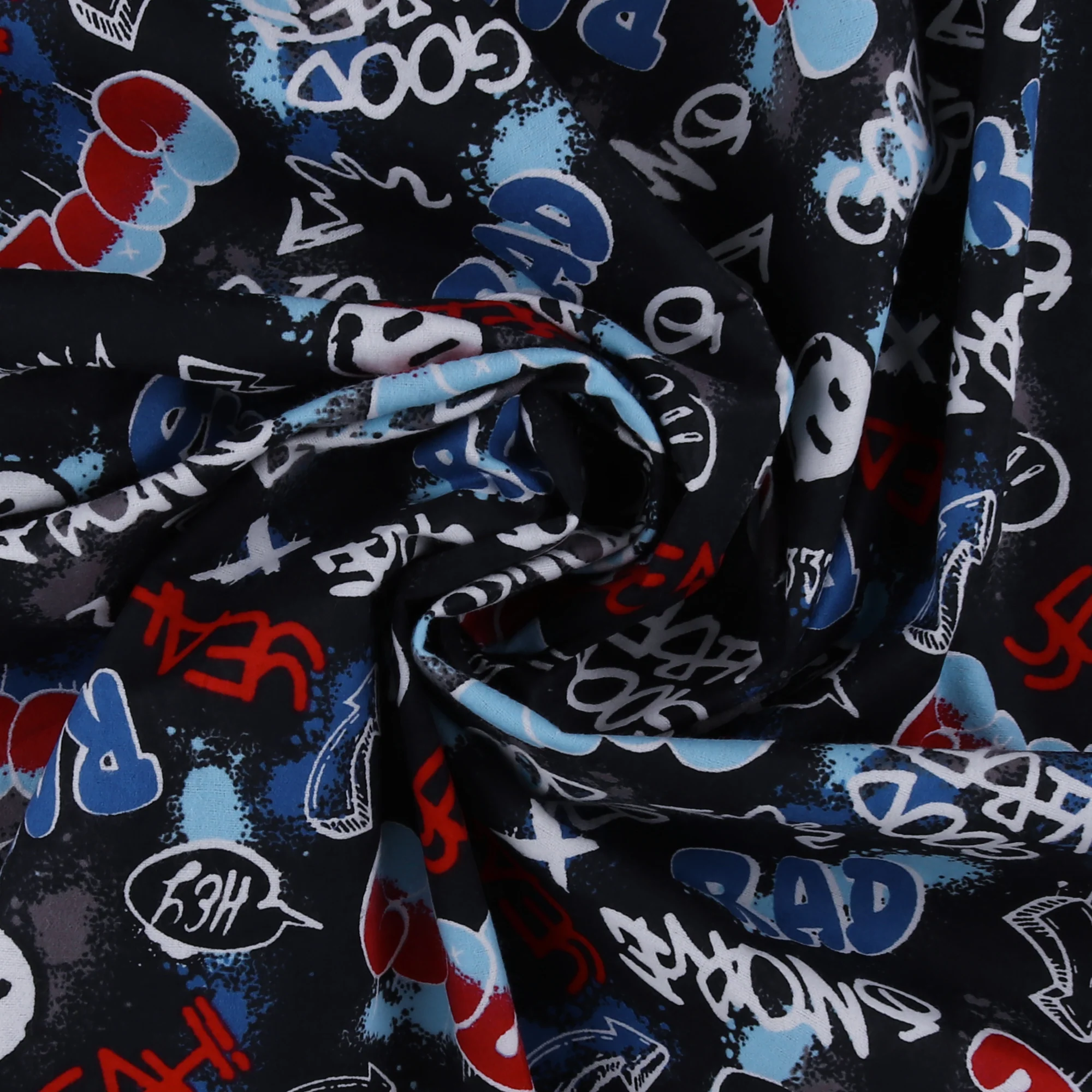 Printed Flannelette - CHELSEA - 011 - Black - Image 2