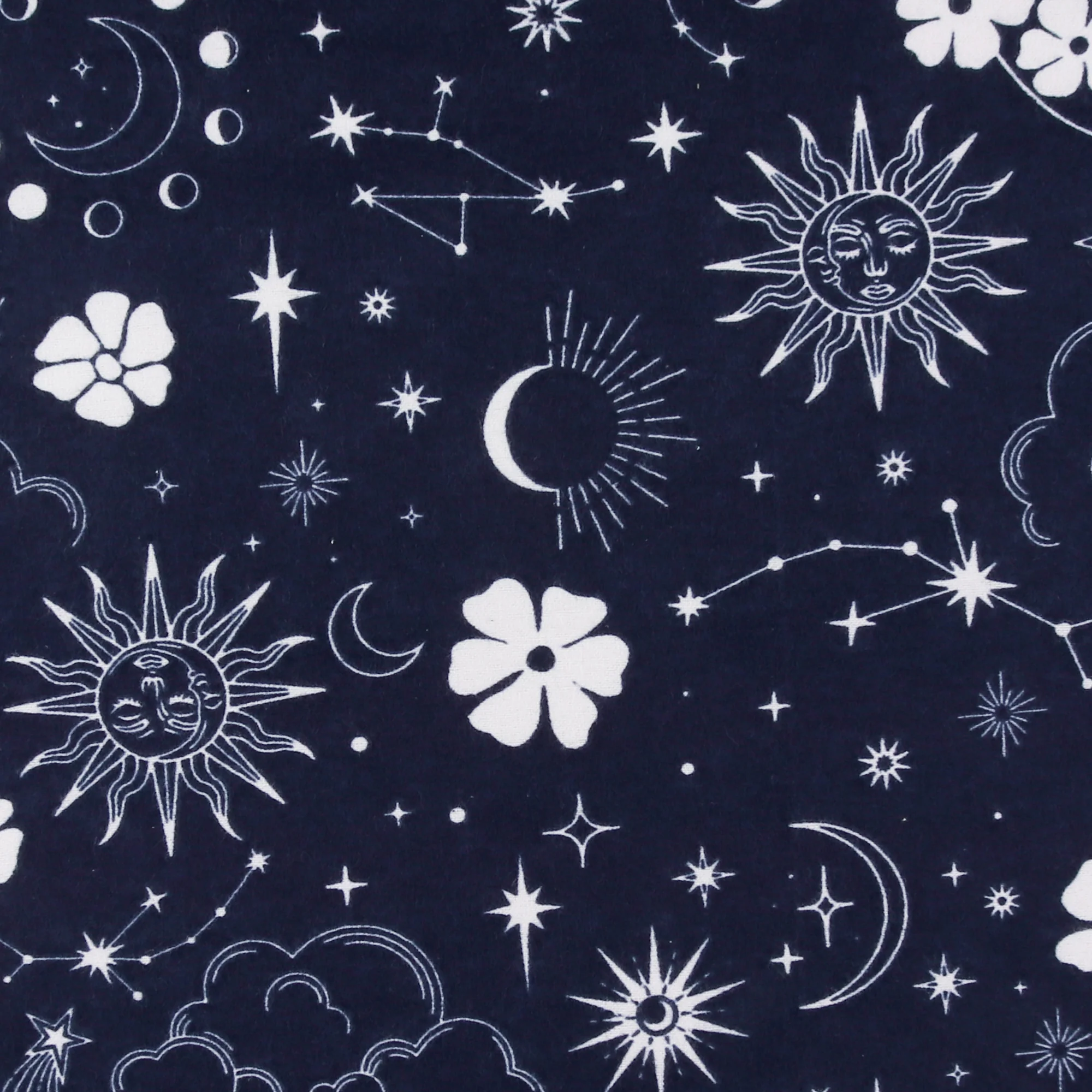 Printed Flannelette - CHELSEA - 012 - Dark Blue