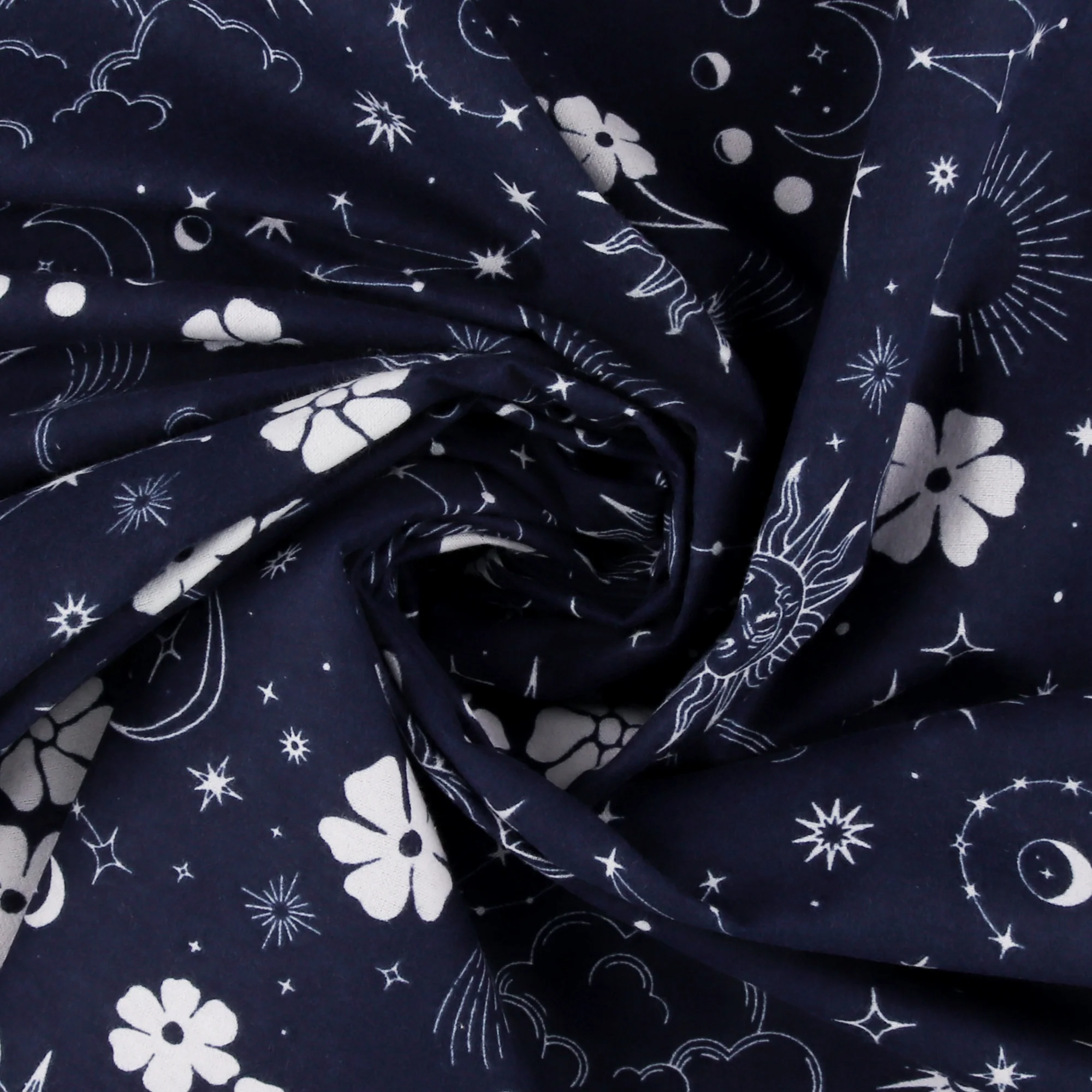 Printed Flannelette - CHELSEA - 012 - Dark Blue - Image 2