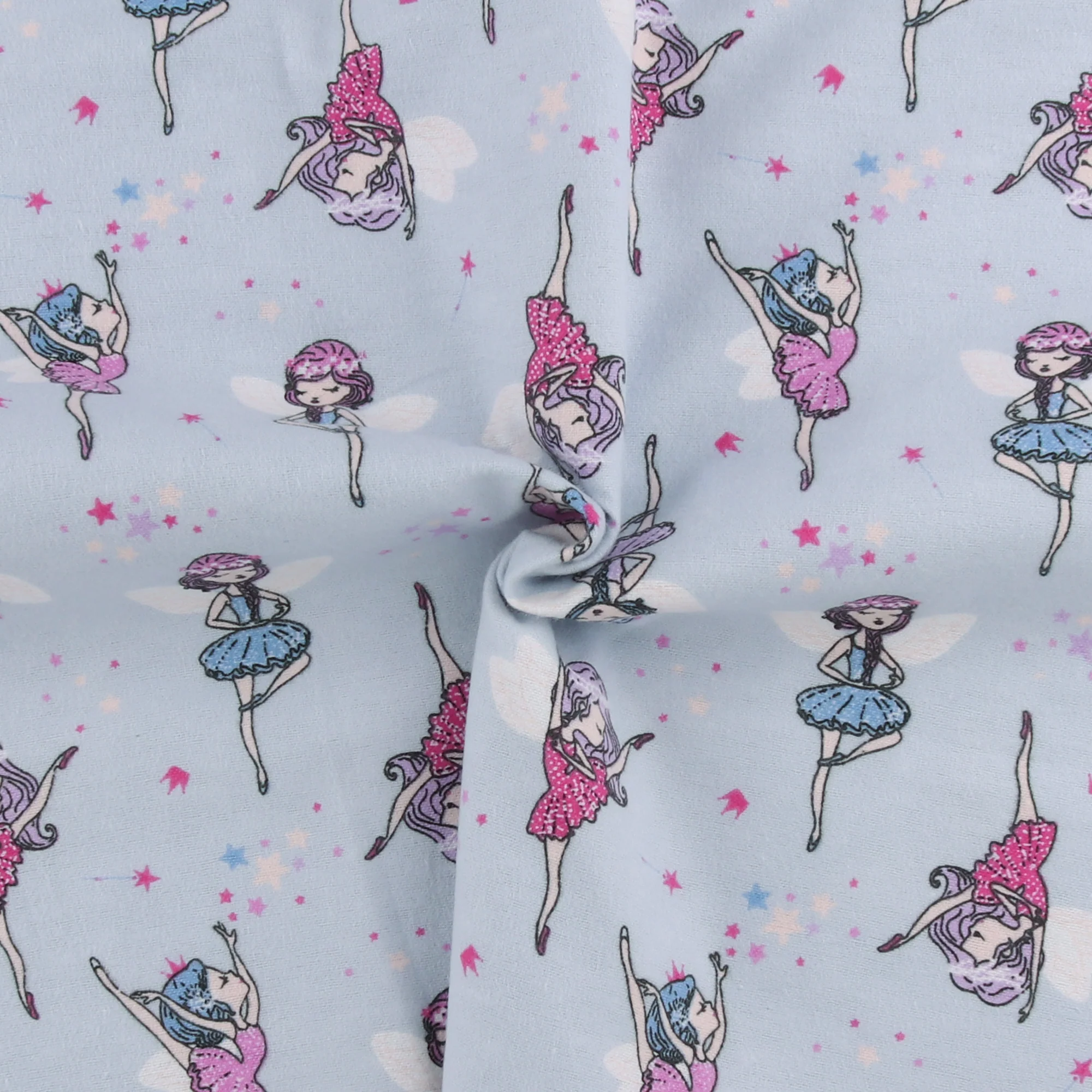 Printed Flannelette CHELSEA - 1454 - Light Blue - Image 2