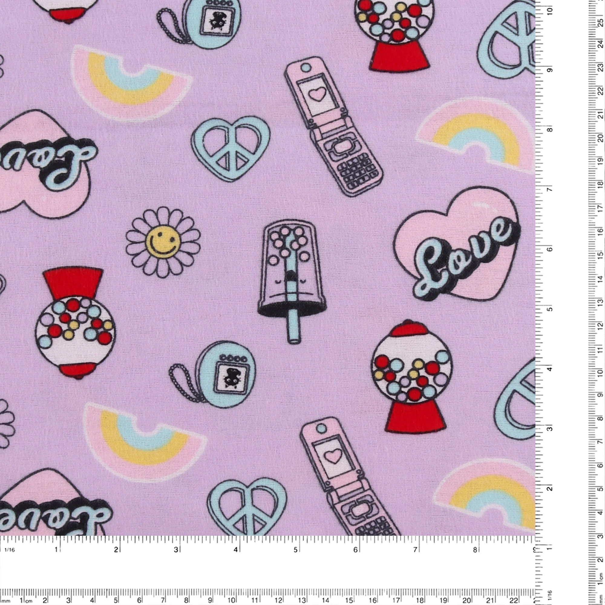 Printed Flannelette CHELSEA - 1467 - Pink - Image 3