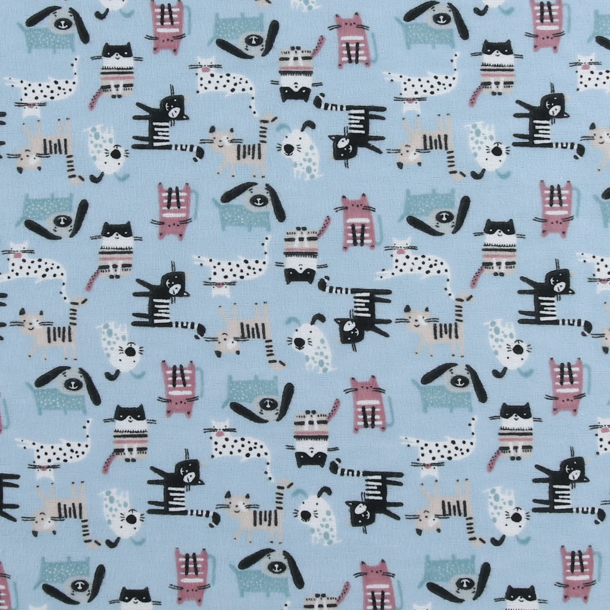 Printed Flannelette CHELSEA - 1506 - Light Blue