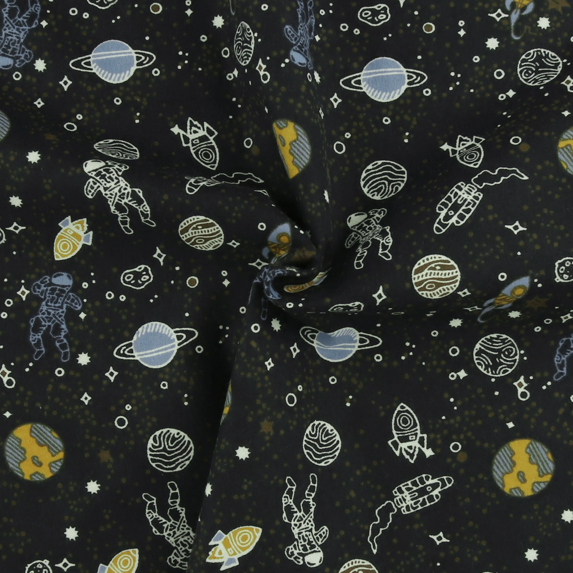 Printed Flannelette CHELSEA - 1523 - Dark Navy - Image 2