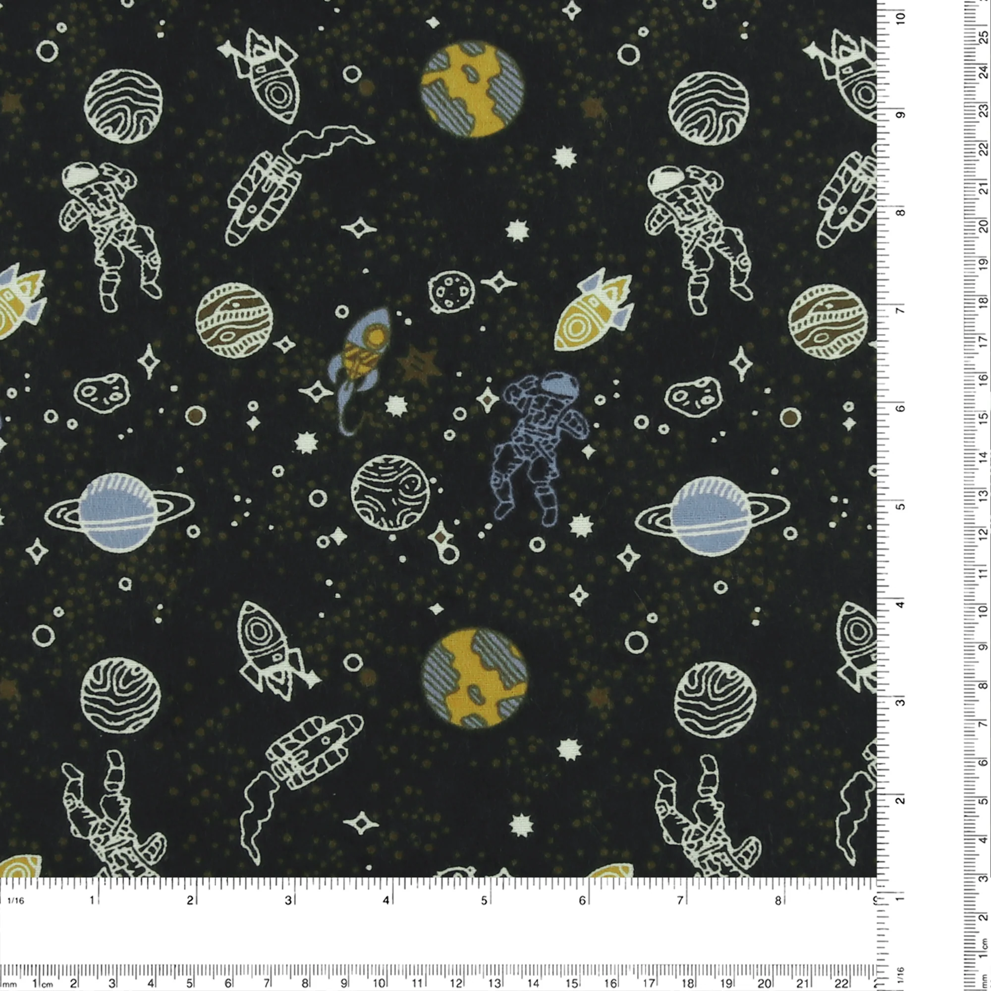 Printed Flannelette CHELSEA - 1523 - Dark Navy - Image 3