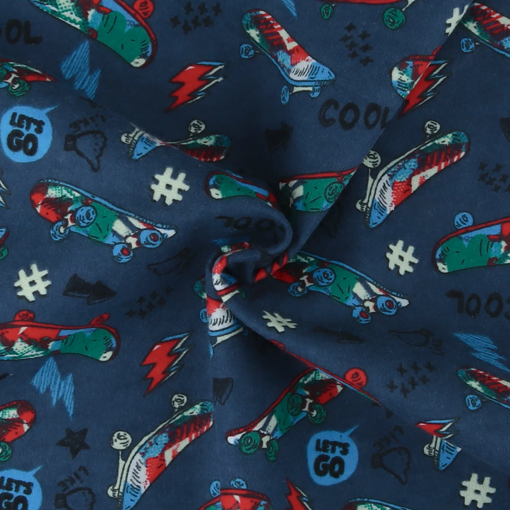 Printed Flannelette CHELSEA - 1527 - Blue - Image 2