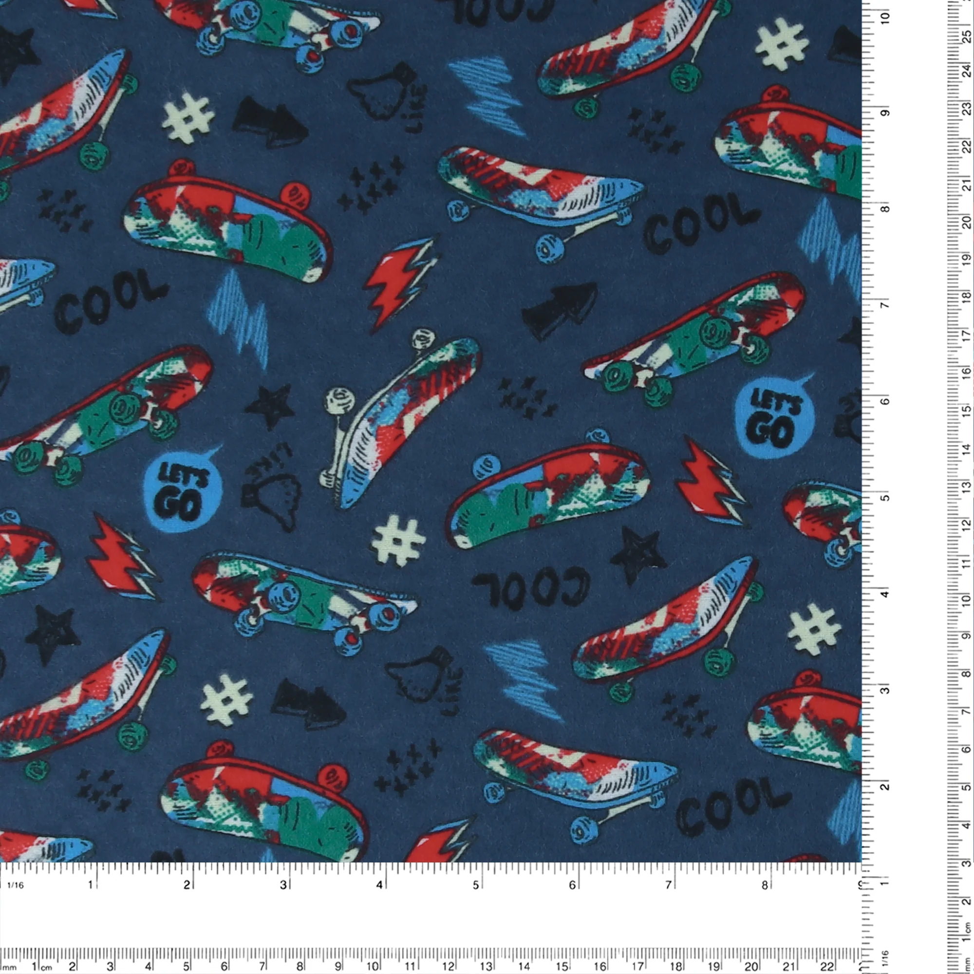 Printed Flannelette CHELSEA - 1527 - Blue - Image 3