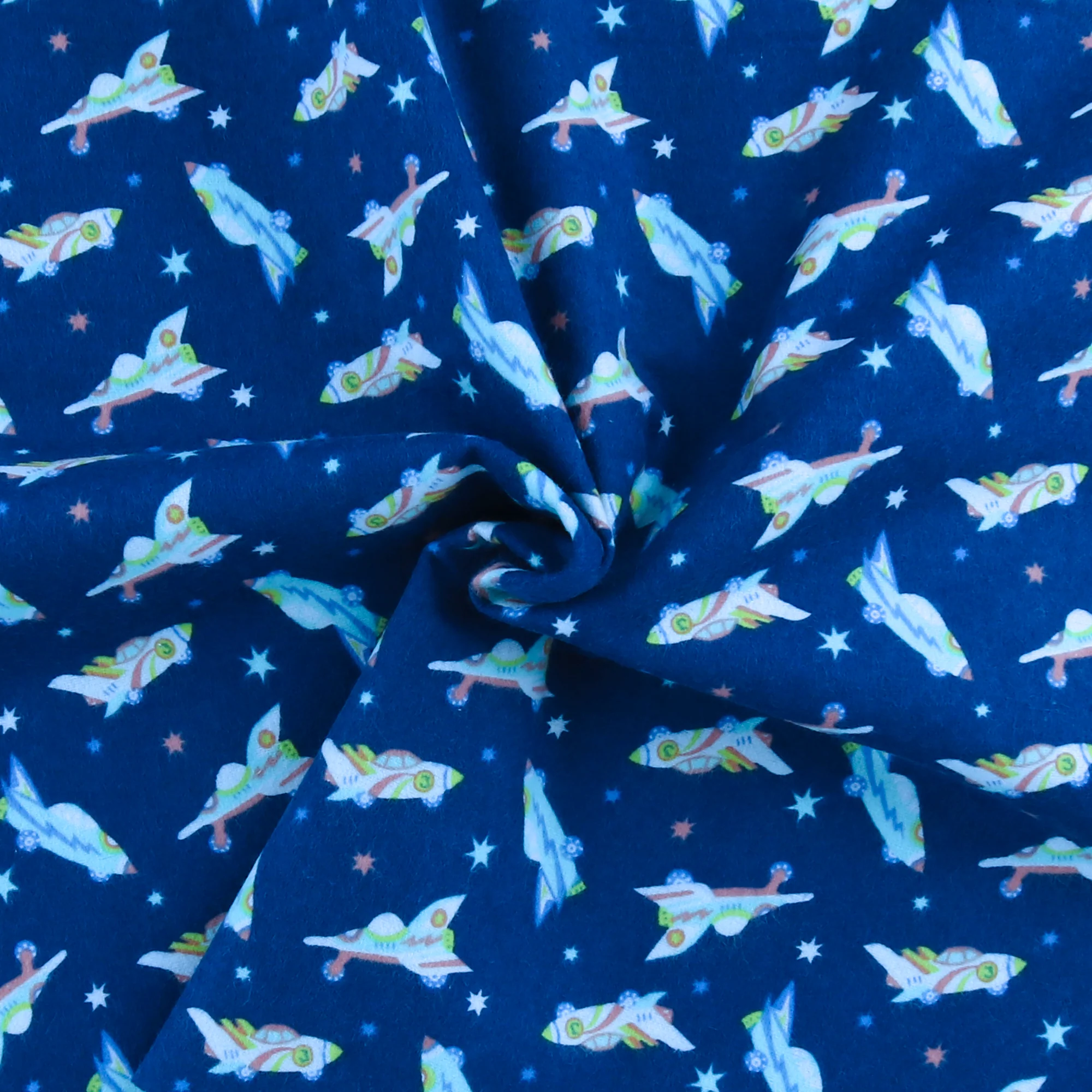 Printed Flannelette CHELSEA - 1528 - Blue - Image 2