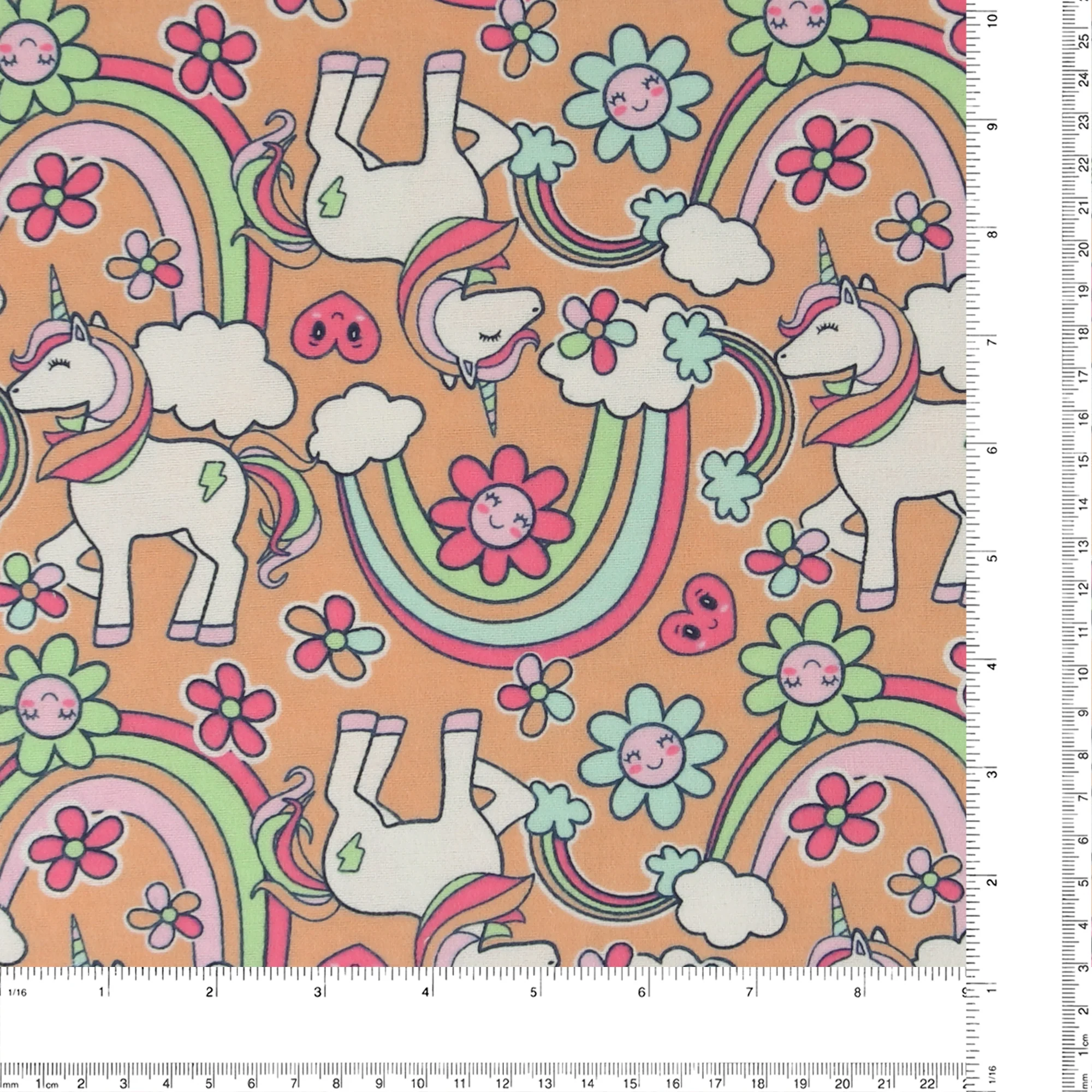 Printed Flannelette CHELSEA - 1542 - Peach - Image 3