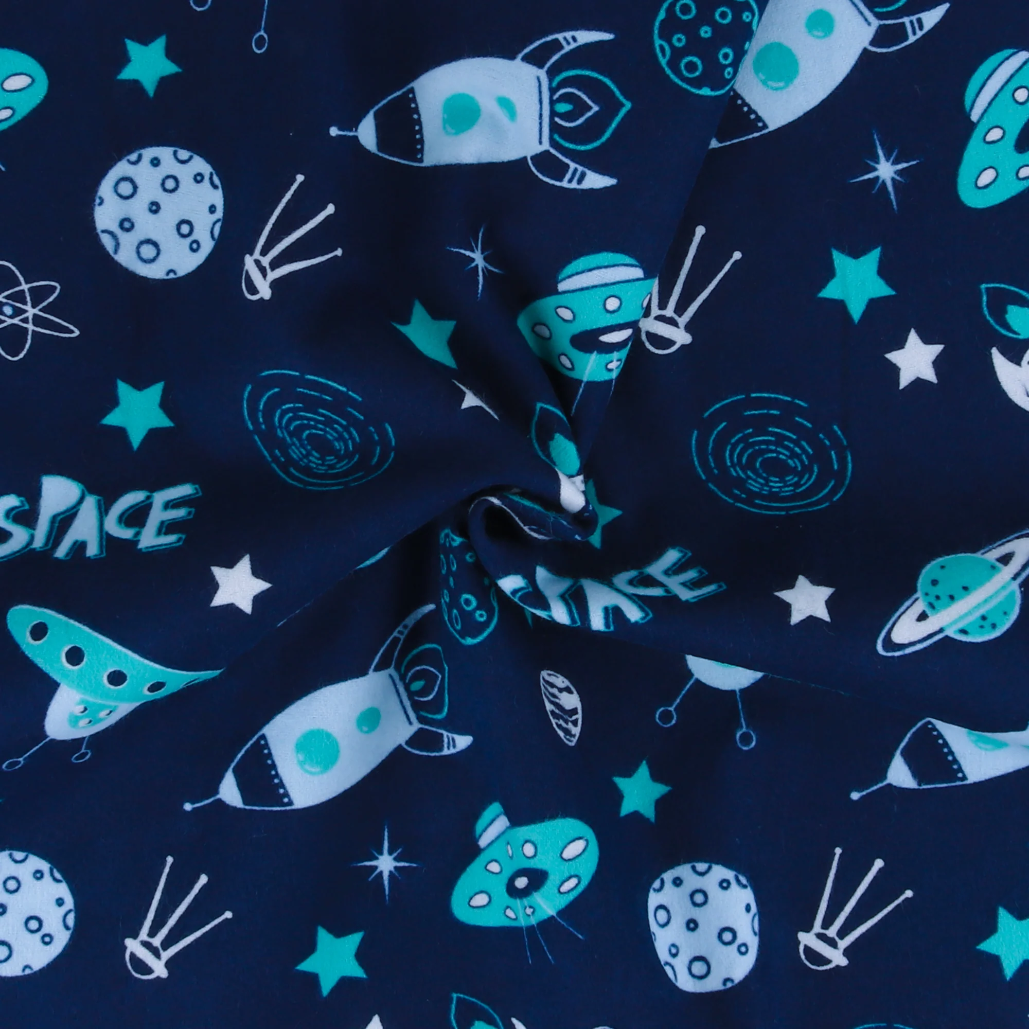 Printed Flannelette CHELSEA - 1567 - Navy - Image 2