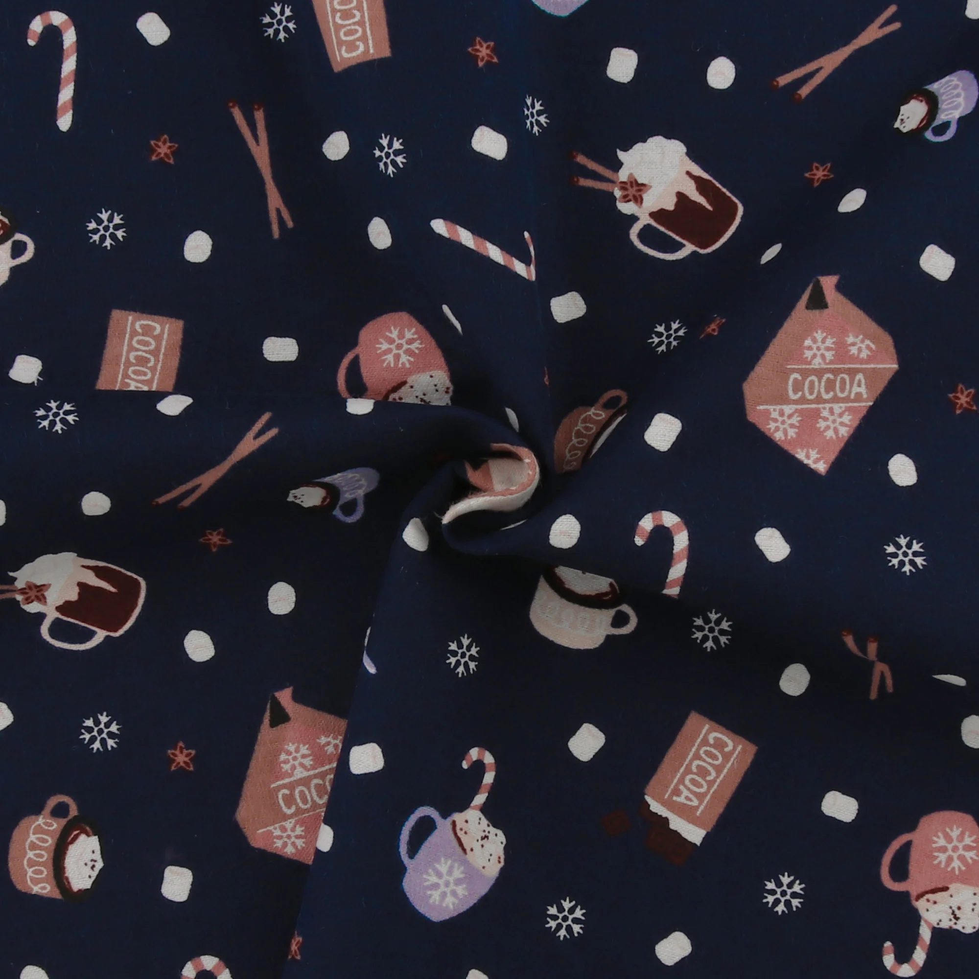 Printed Flannelette CHELSEA - 1573 - Navy - Image 2
